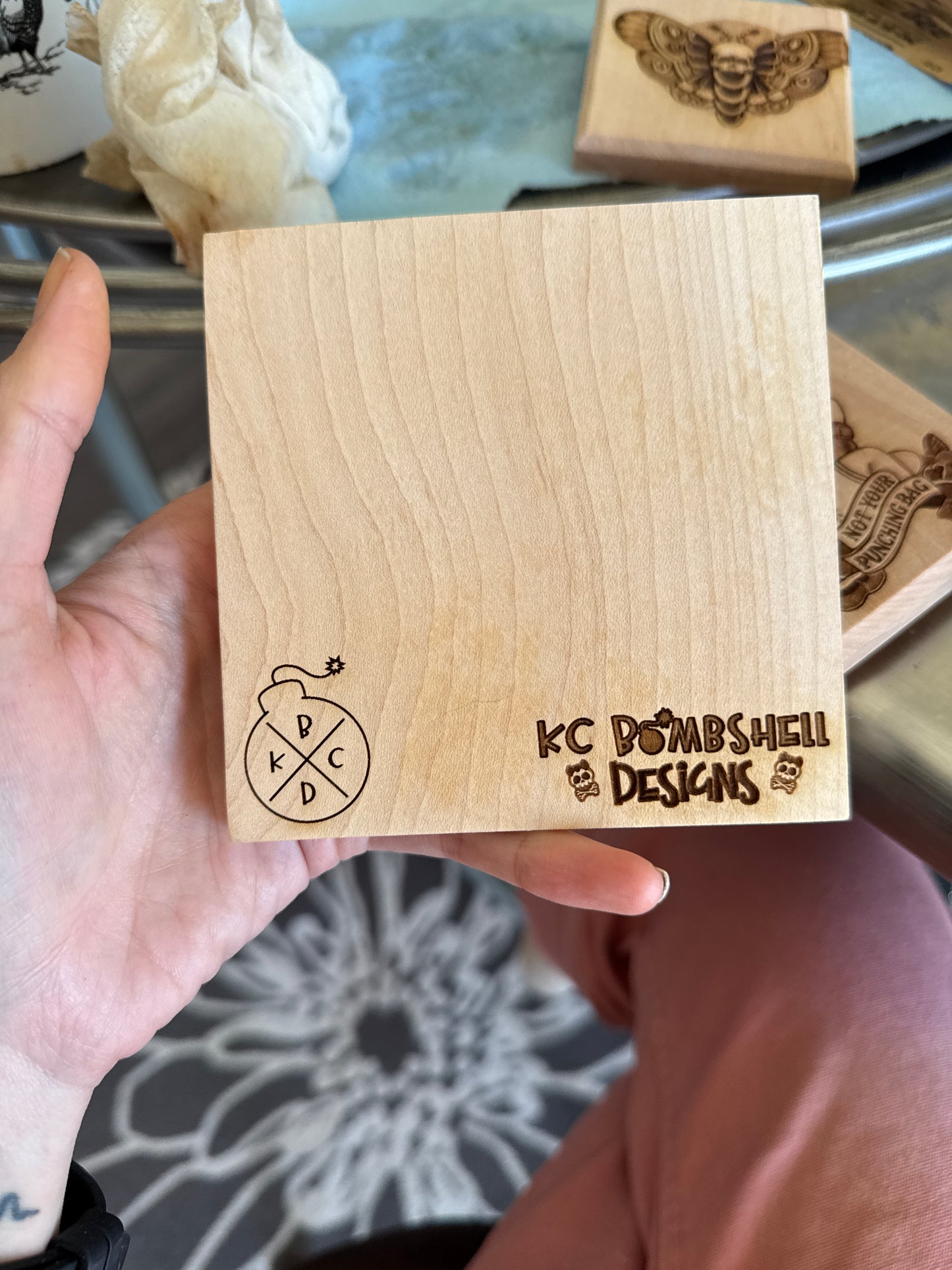 Tattoo Coasters Set of 4 with Base