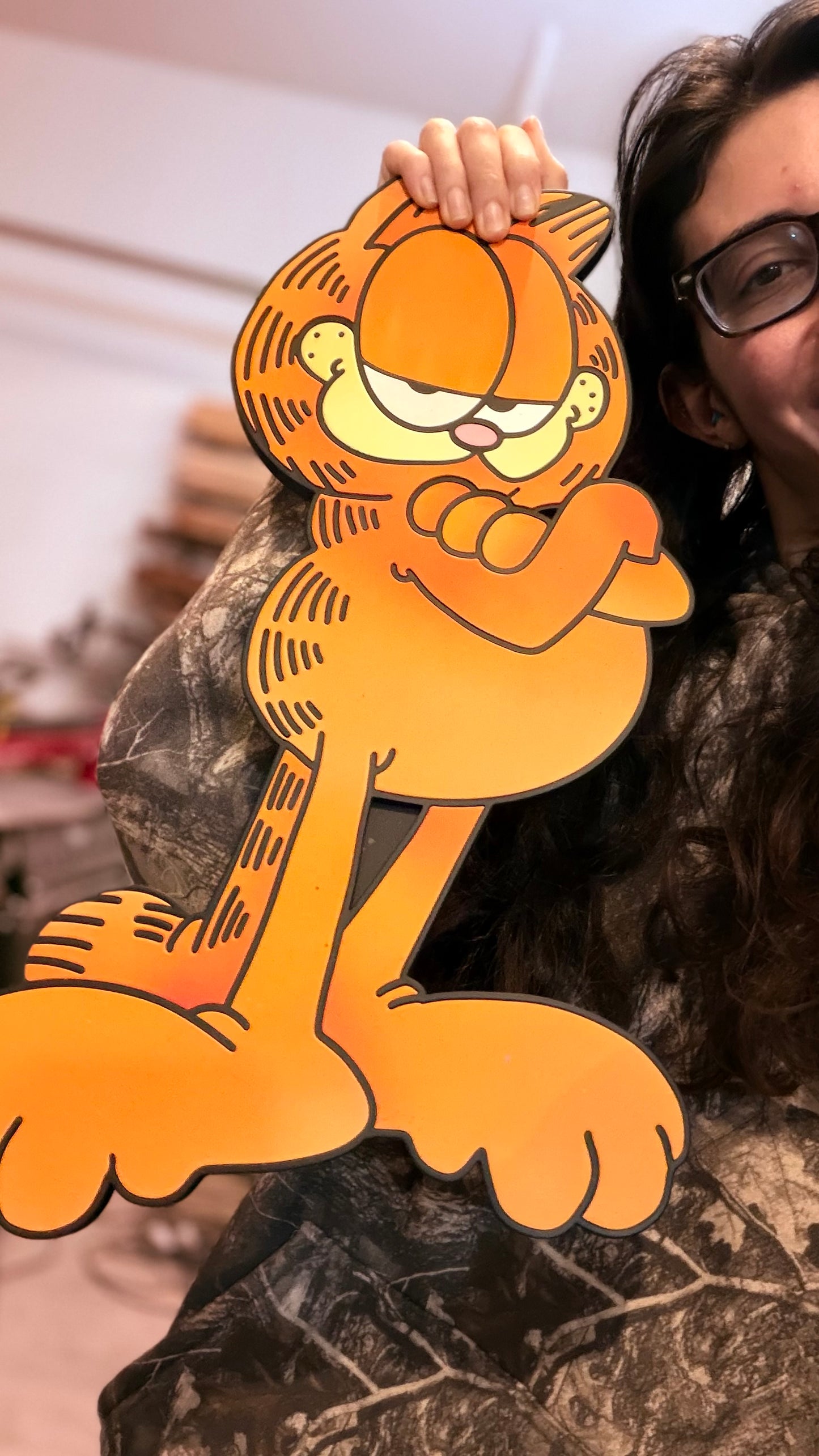 The Goofy Tabby Cat standalone wall decor