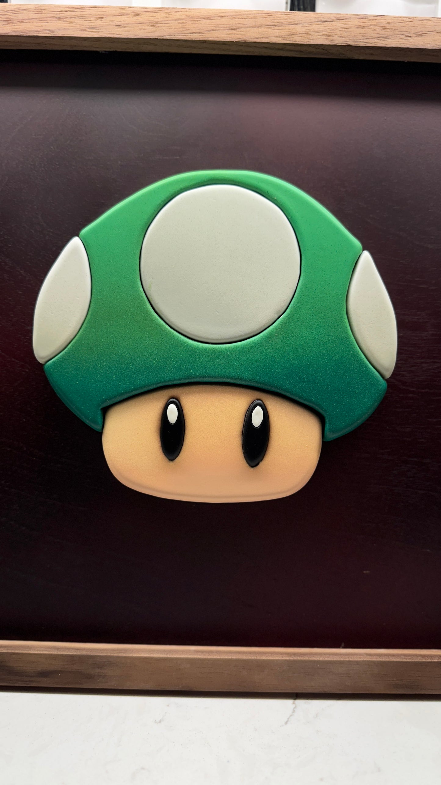 Green Mushroom Friend Wooden Decor