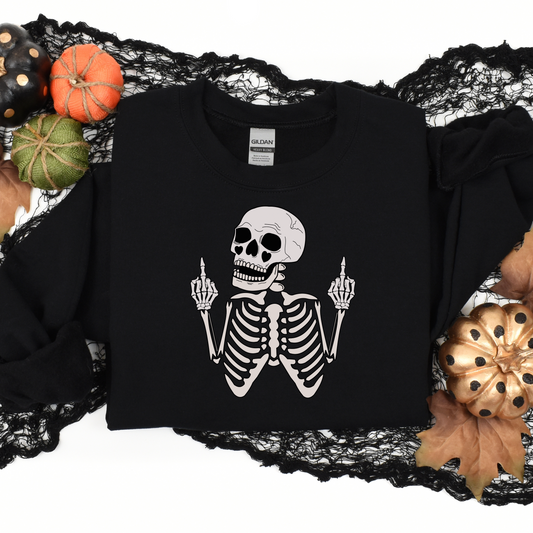Skeleton Hands Middle finger Shirt