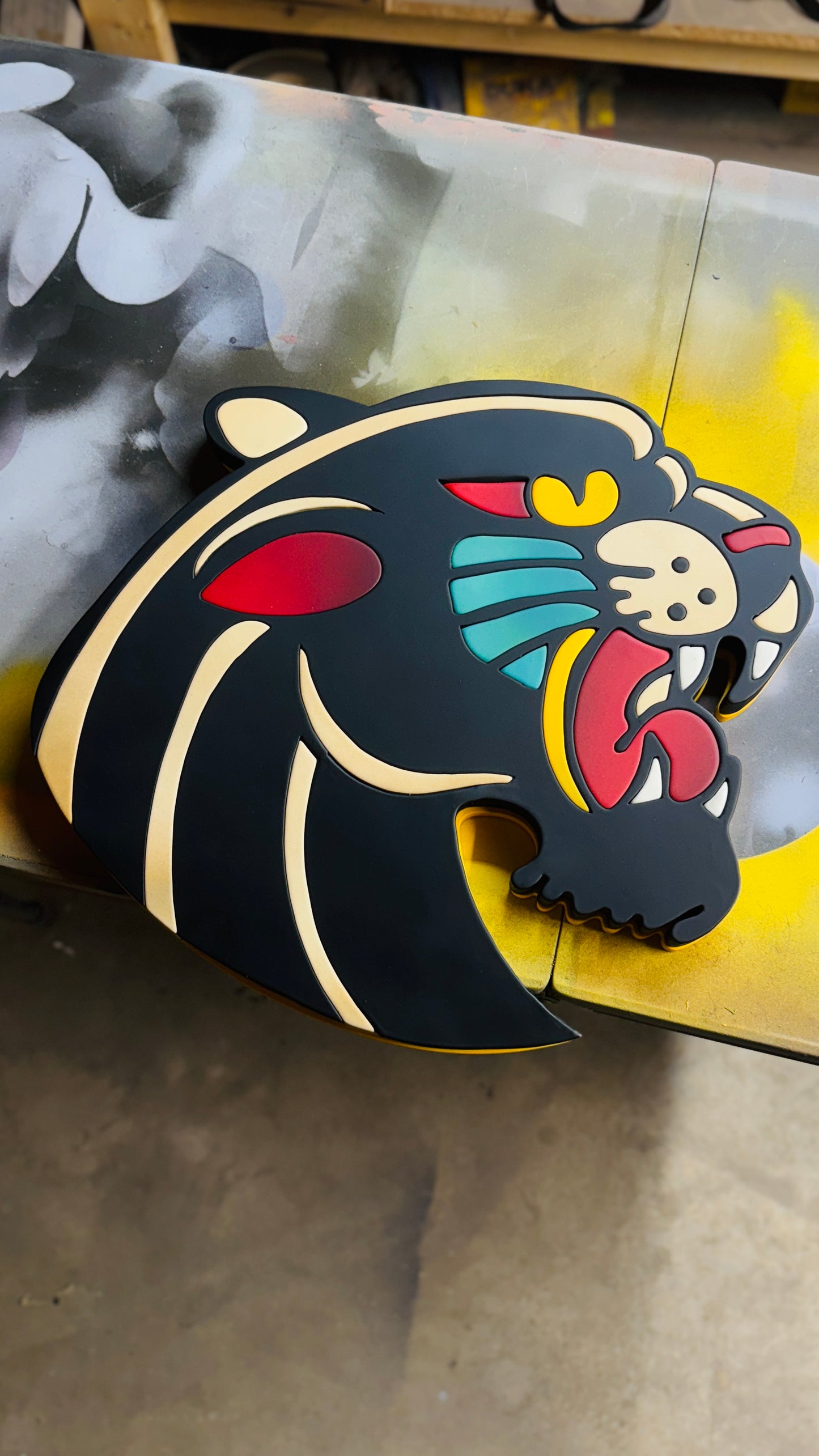 Sick Ass Panther Trad Tattoo Wall Hanging