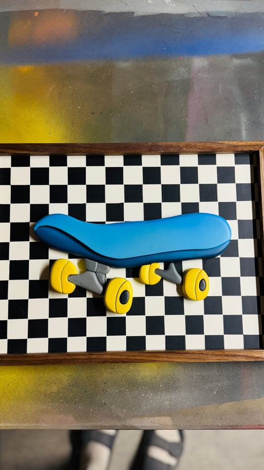 Nostalgia Checkered Skateboard