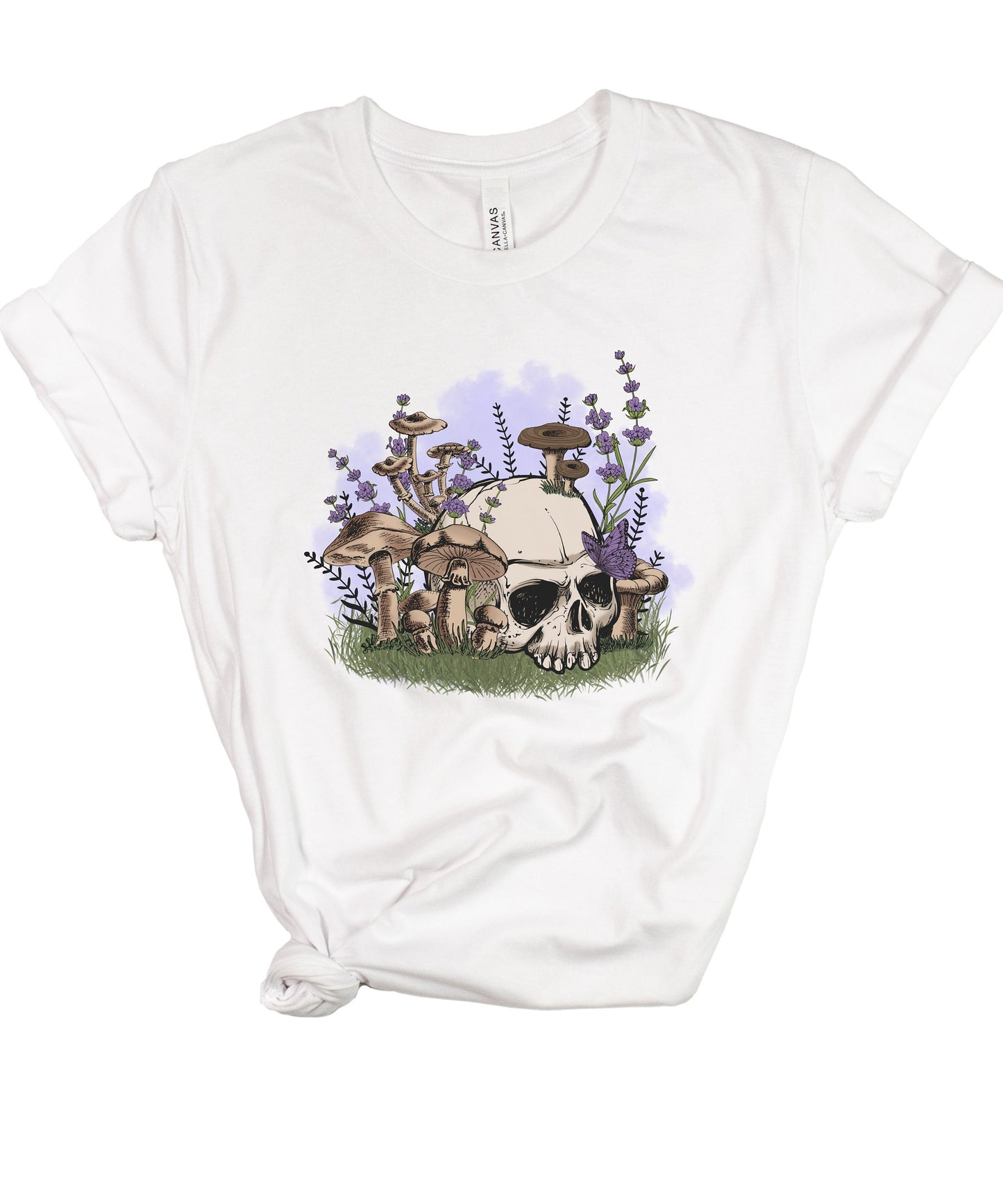 Cottagecore Skull Mushroom Shirt