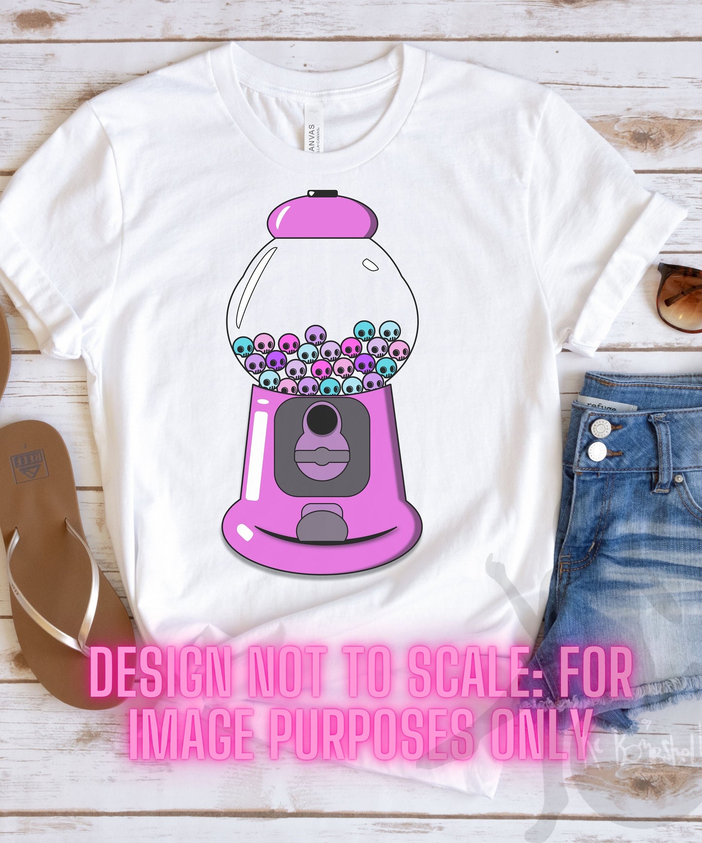 Skull Pastel Goth Bubblegum Pink Tee