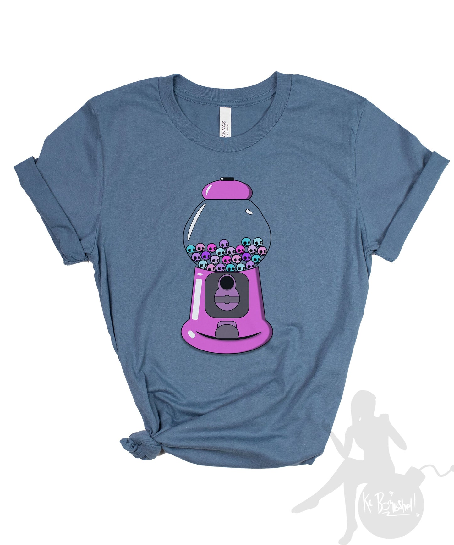 Skull Pastel Goth Bubblegum Pink Tee