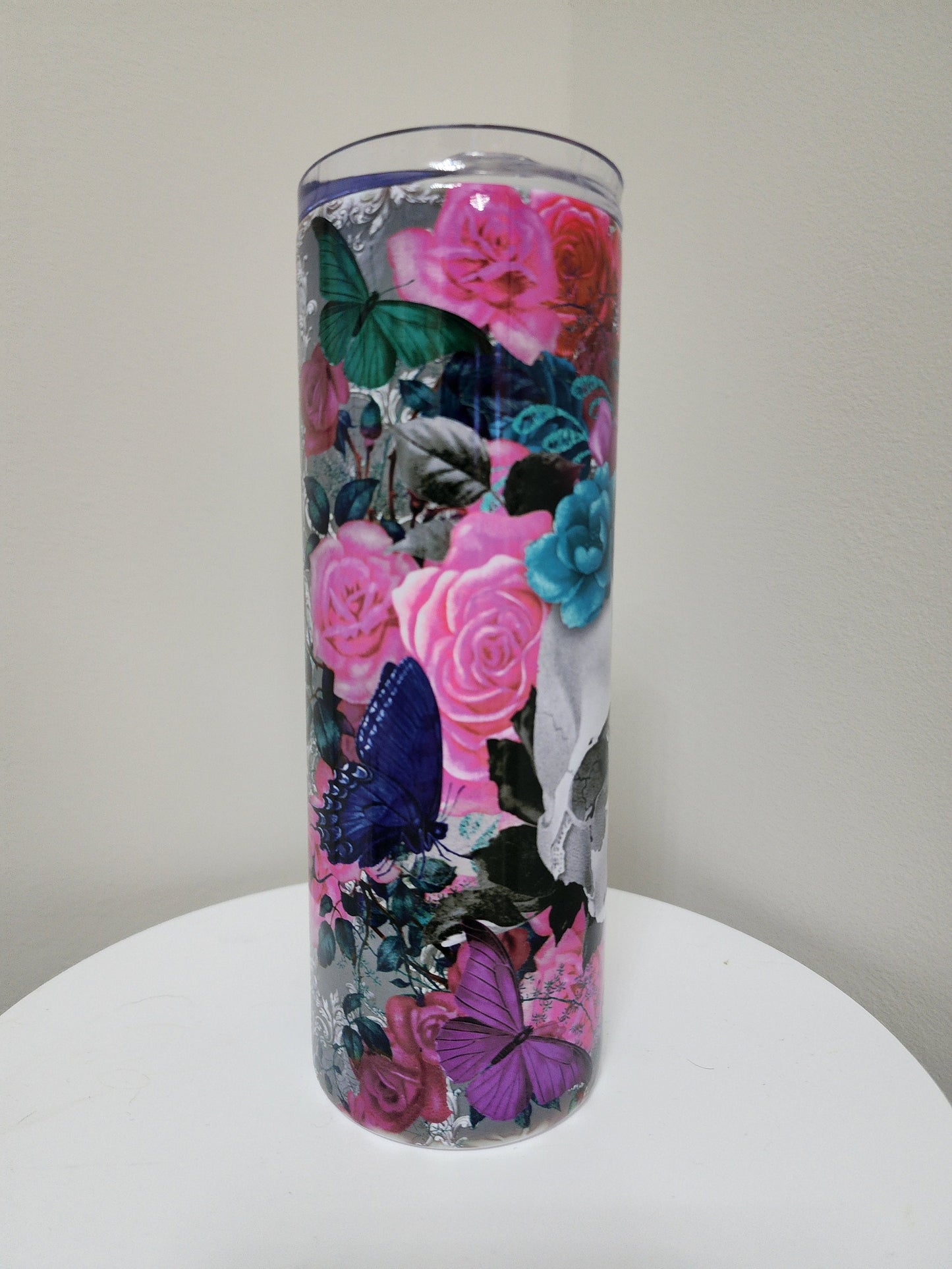 Gothic Skull Roses Tumbler - 20 oz Insulated