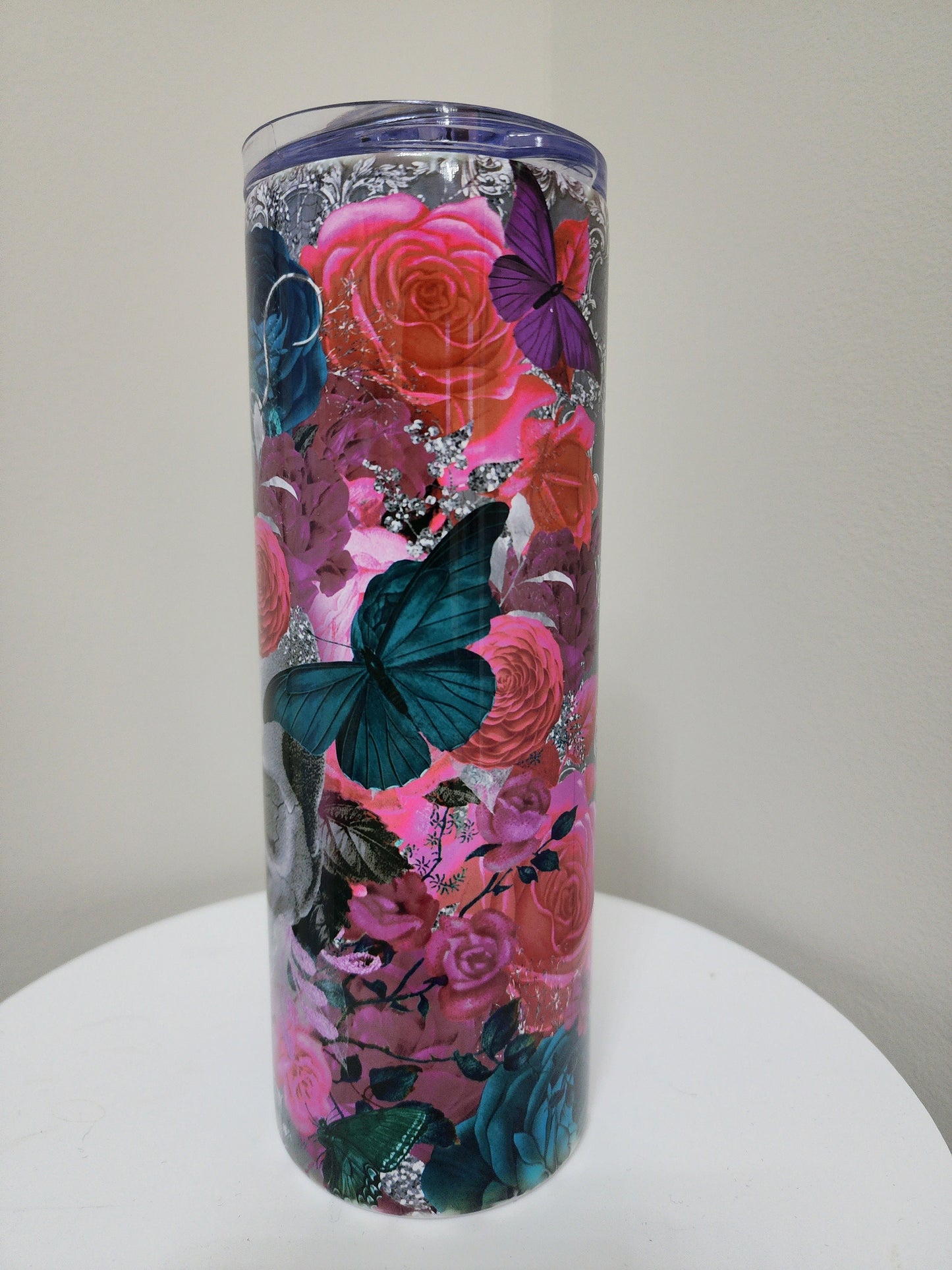 Gothic Skull Roses Tumbler - 20 oz Insulated