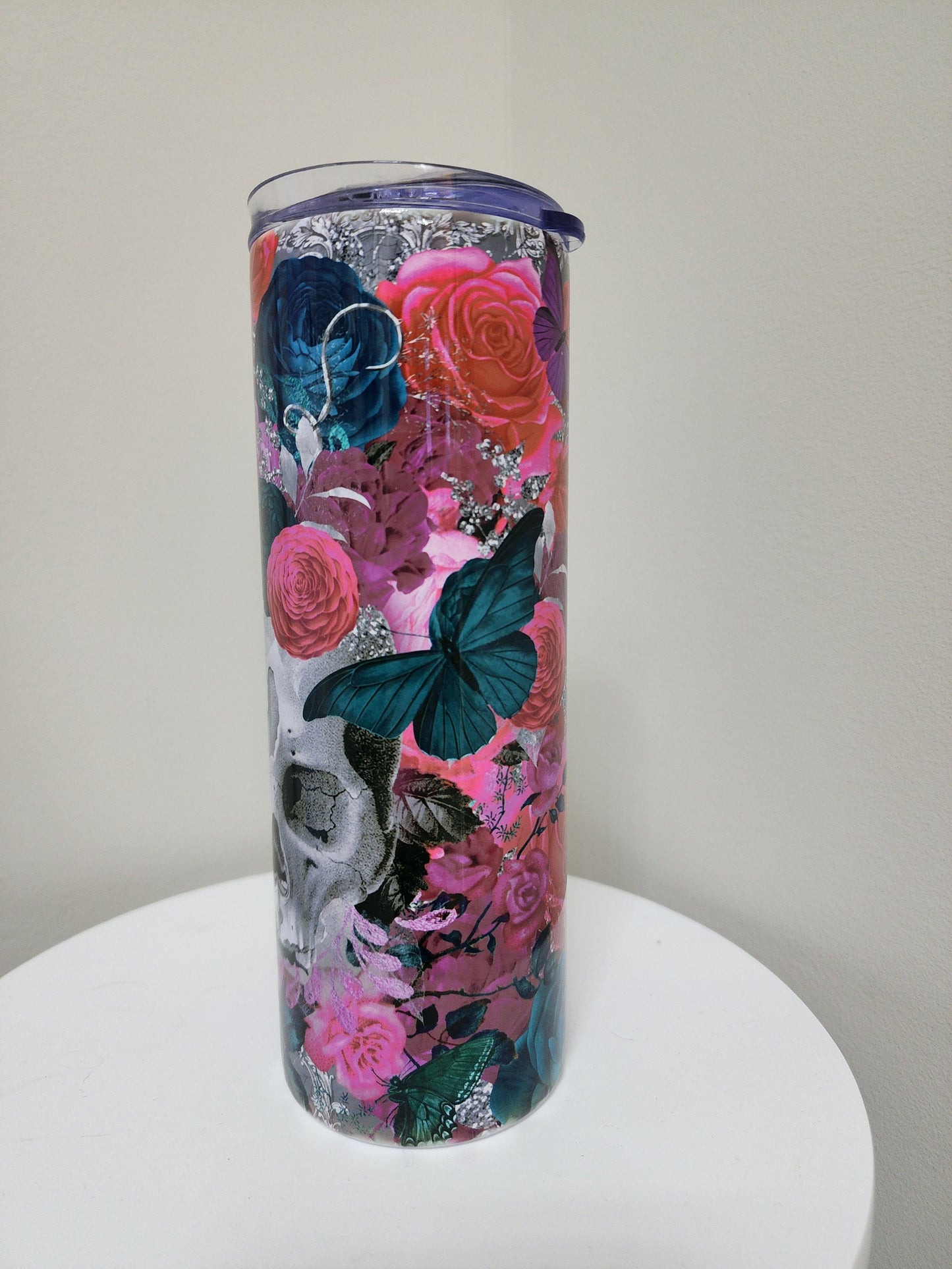 Gothic Skull Roses Tumbler - 20 oz Insulated