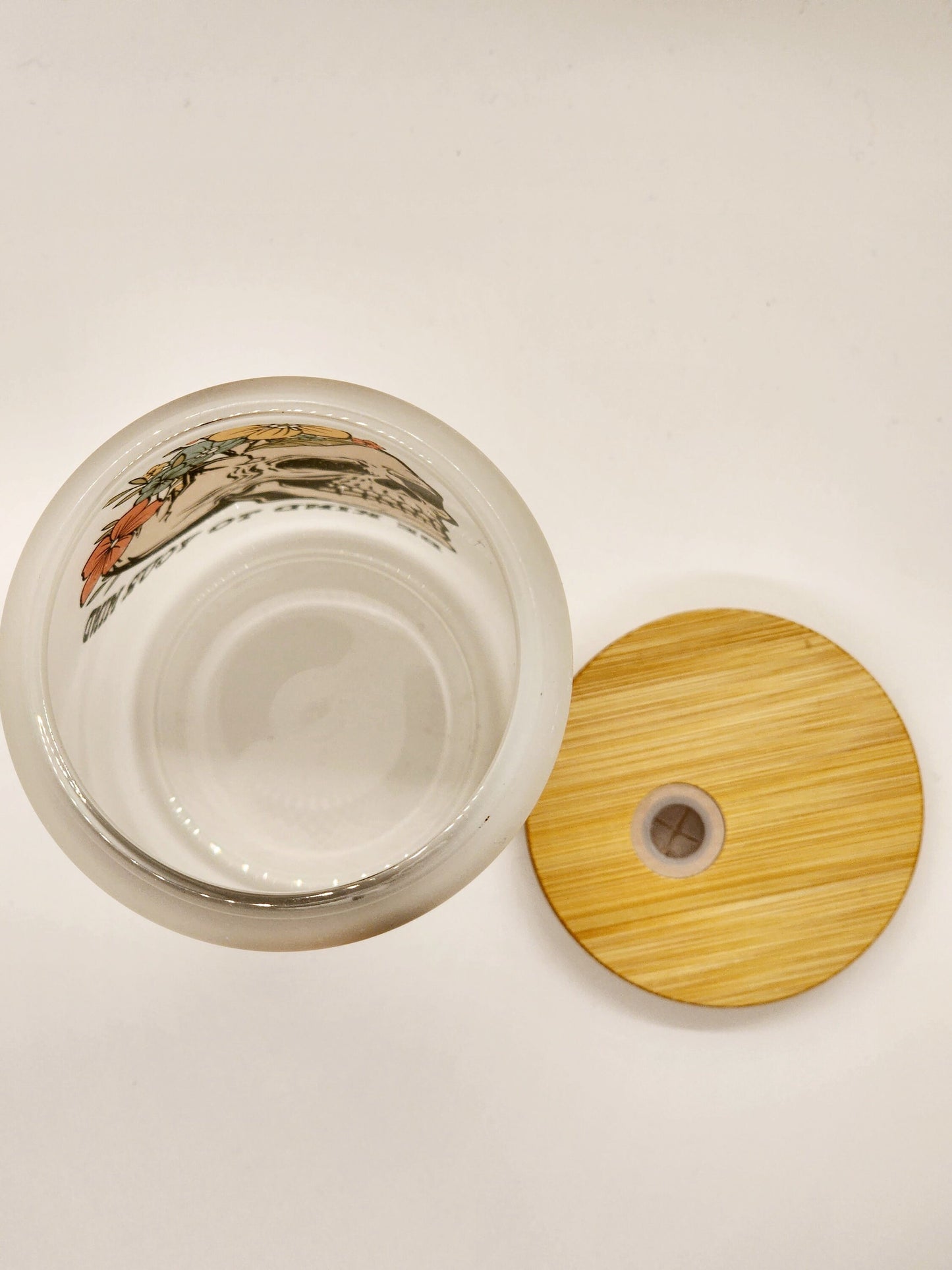 Mental Health Kind Mind Skulls Glass Can