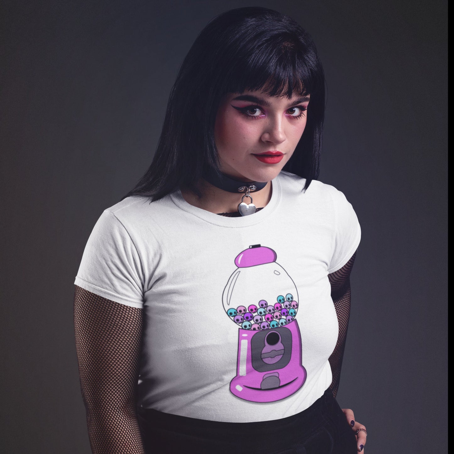 Skull Pastel Goth Bubblegum Pink Tee