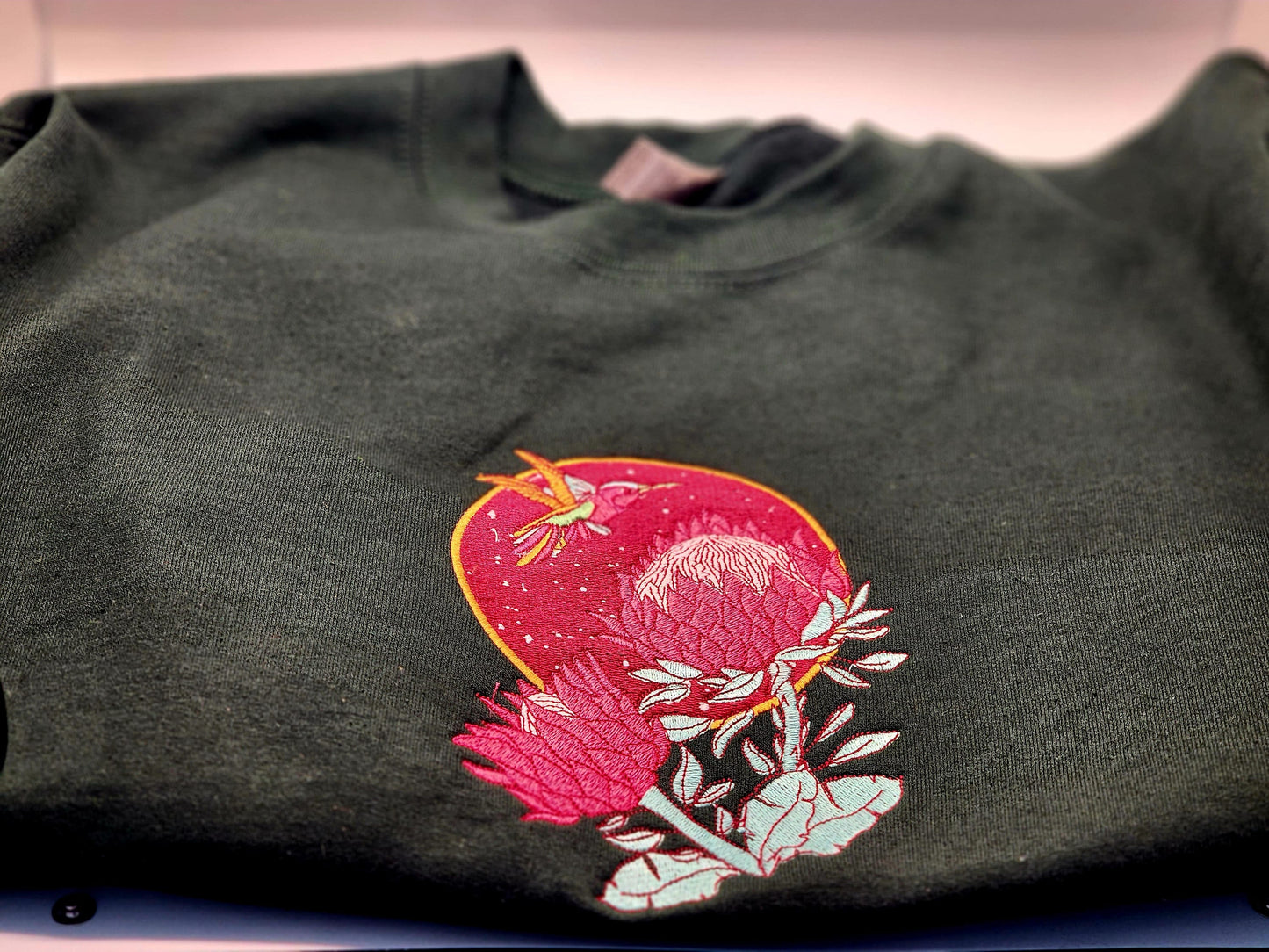 Embroidered Hummingbird Sweater