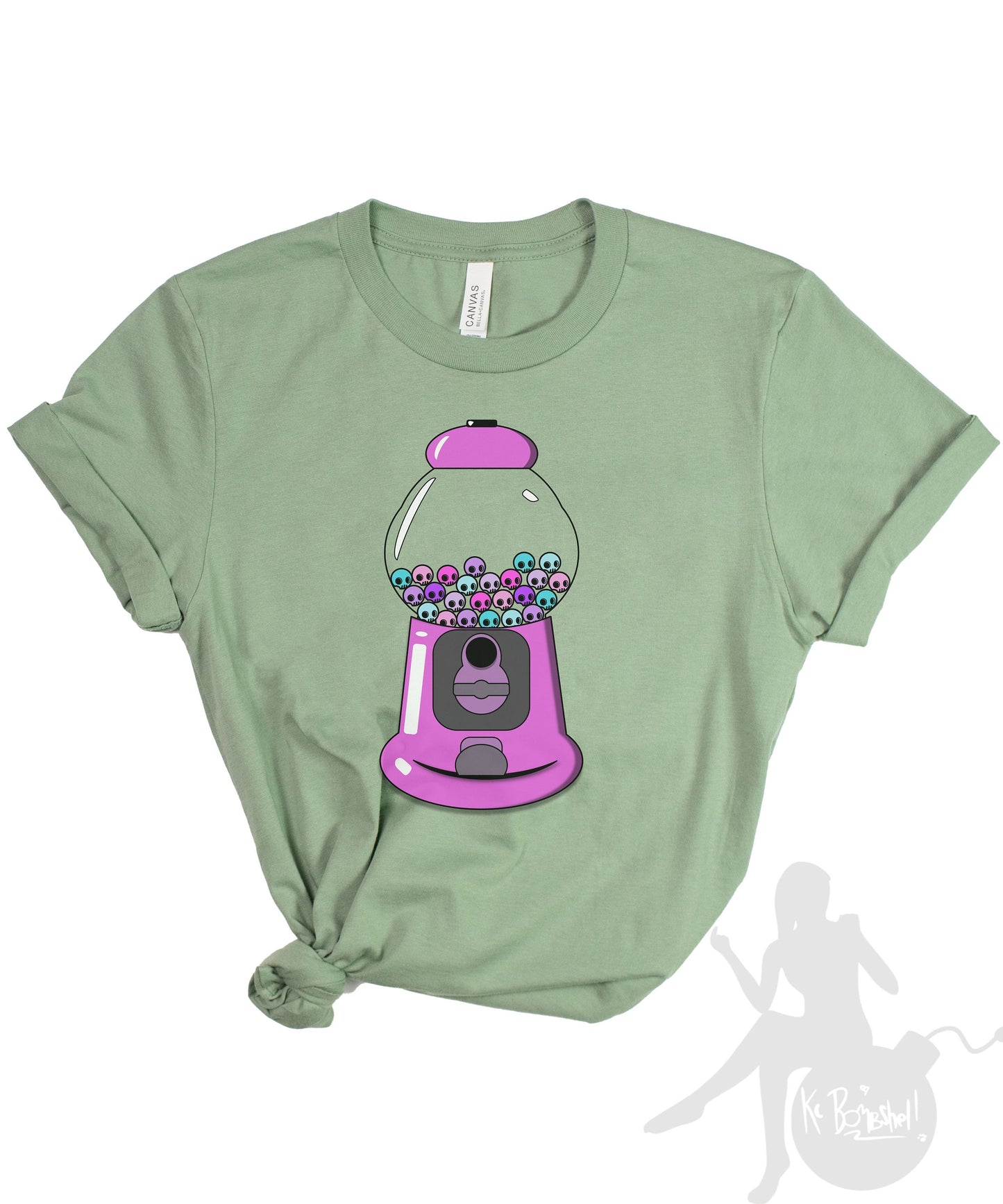 Skull Pastel Goth Bubblegum Pink Tee