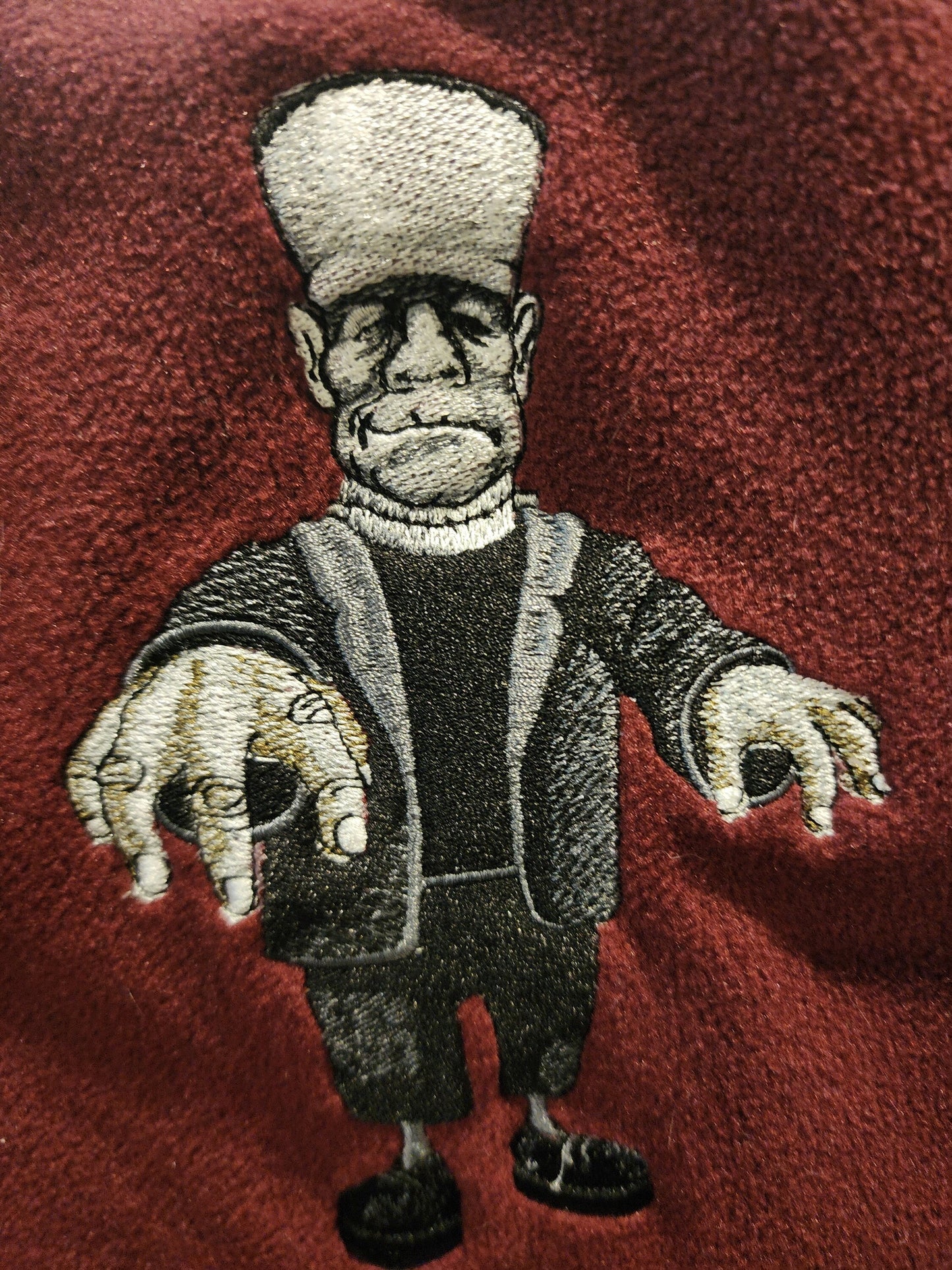 Embroidered Frankenstein's Monster Sweater