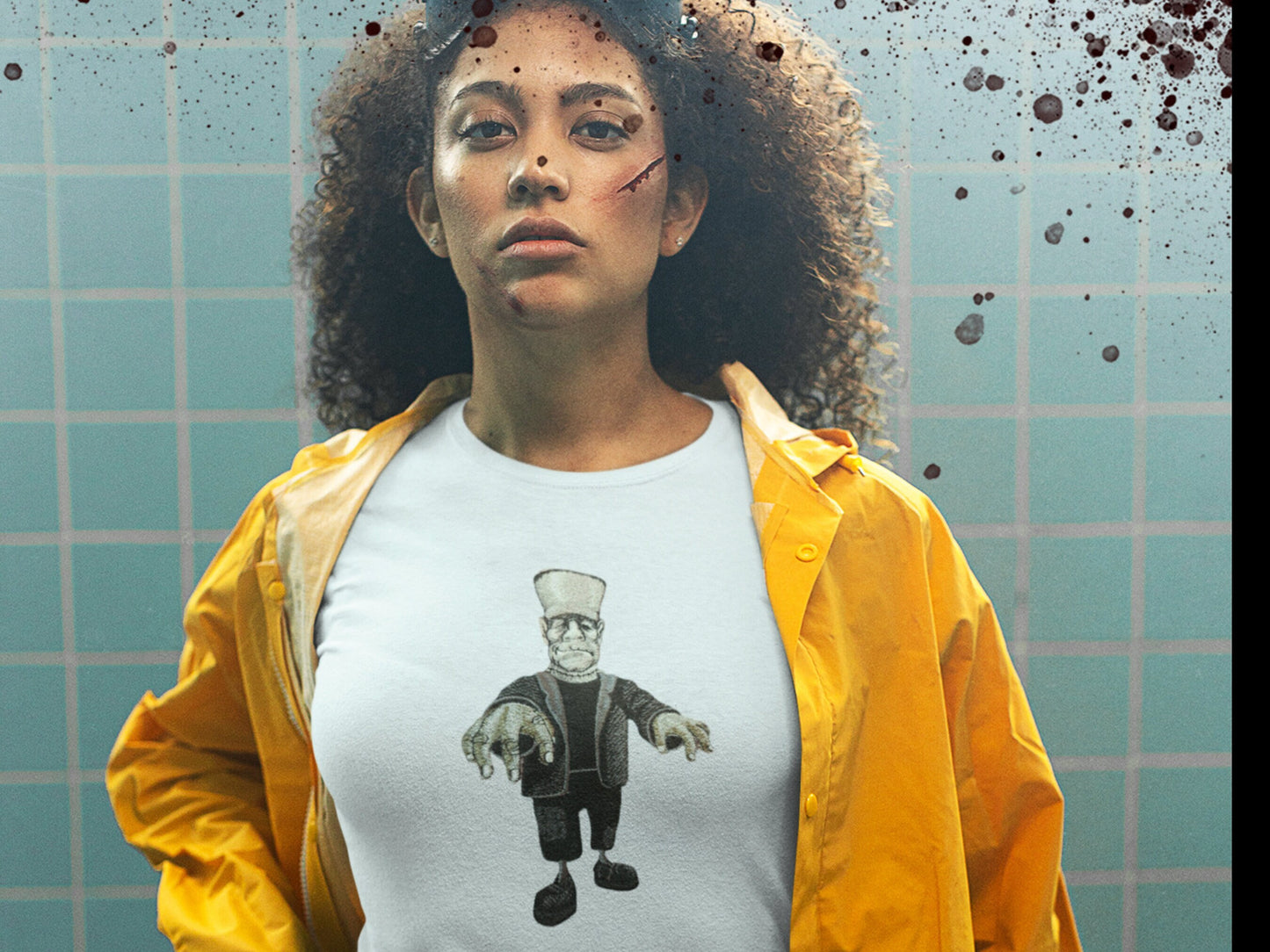 Embroidered Frankenstein's Monster Sweater