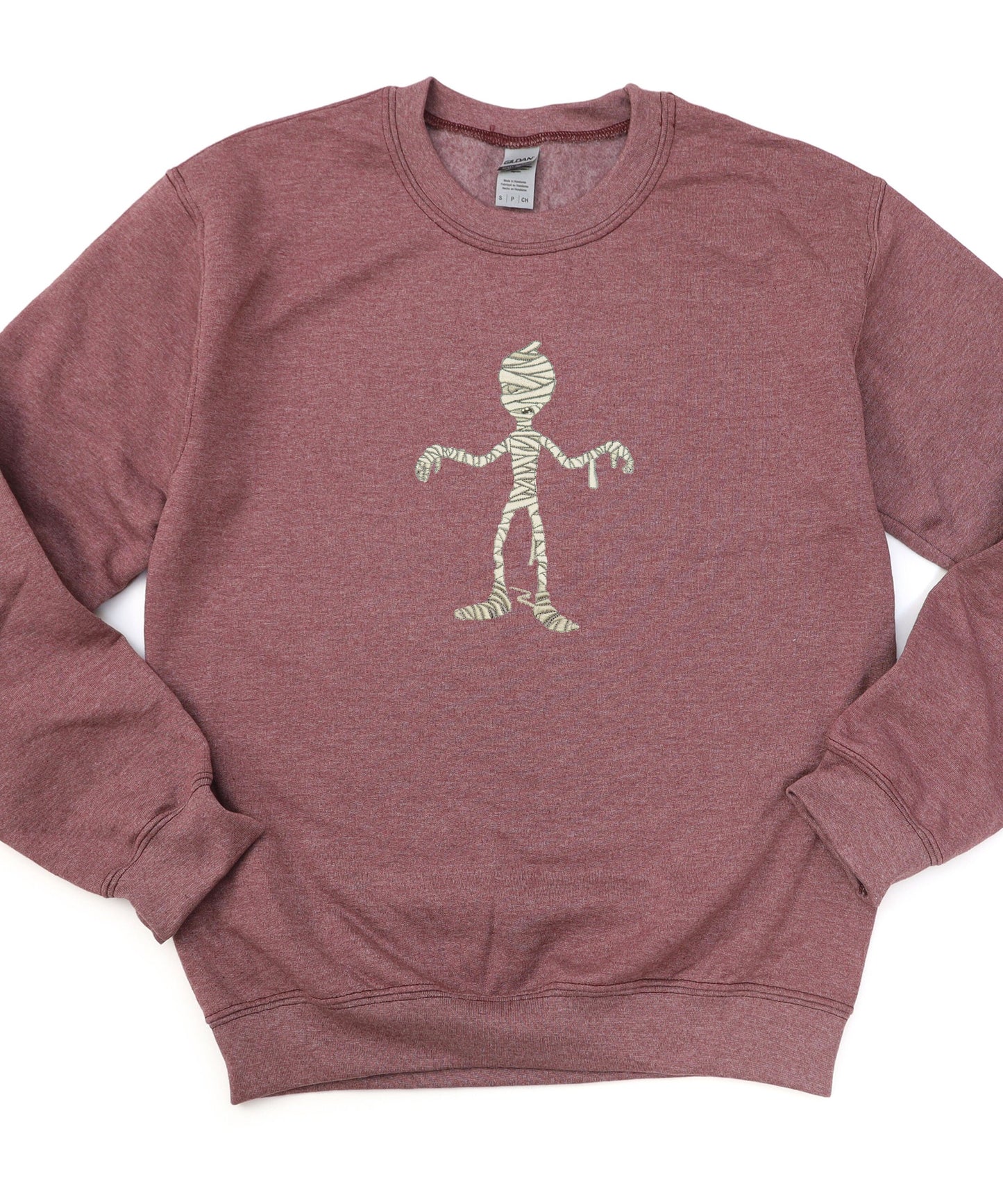 Spooky Embroidered Halloween Top, Zombie Undead Sweater