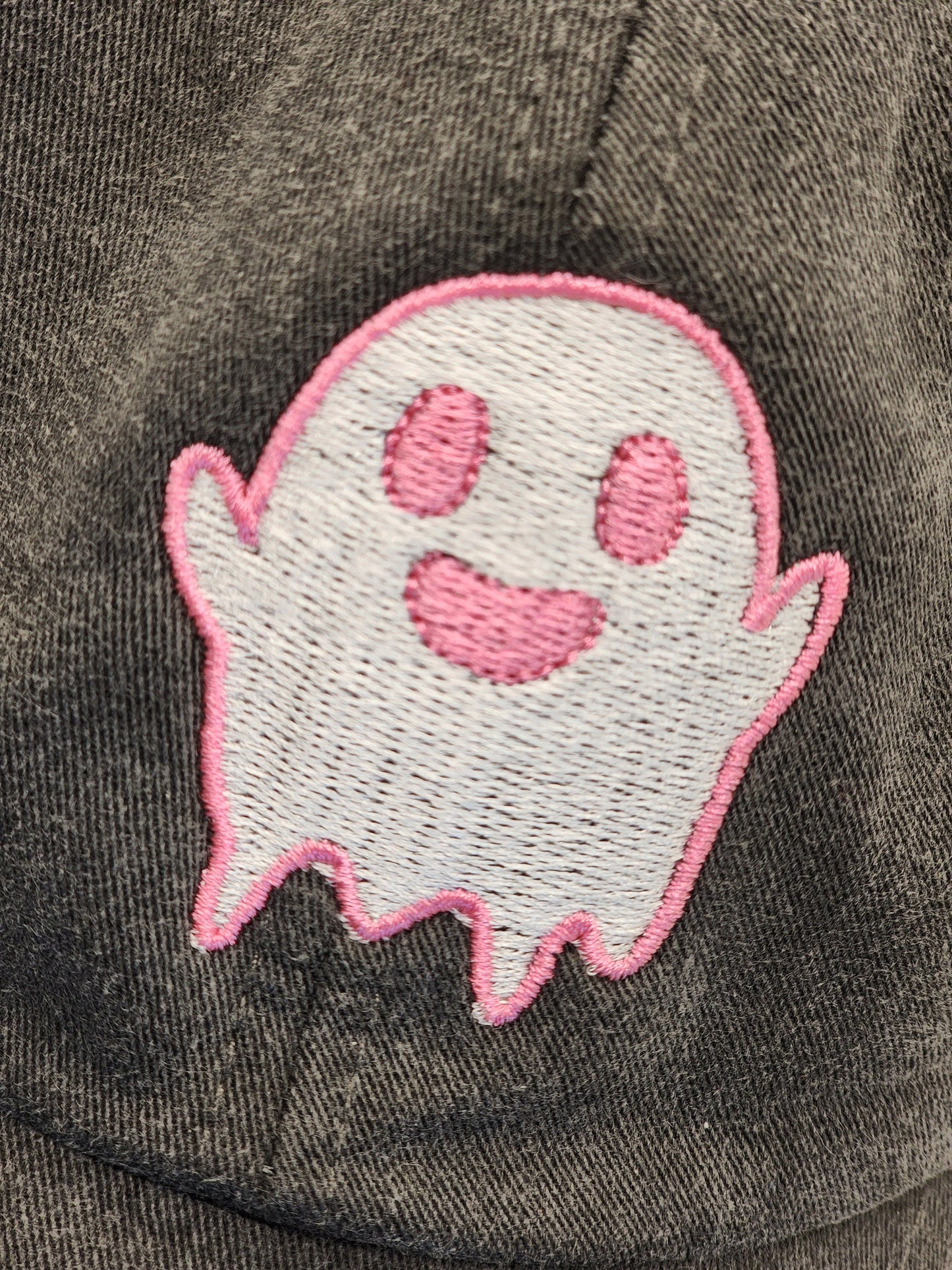Embroidered Spooky Ghost Baseball Cap