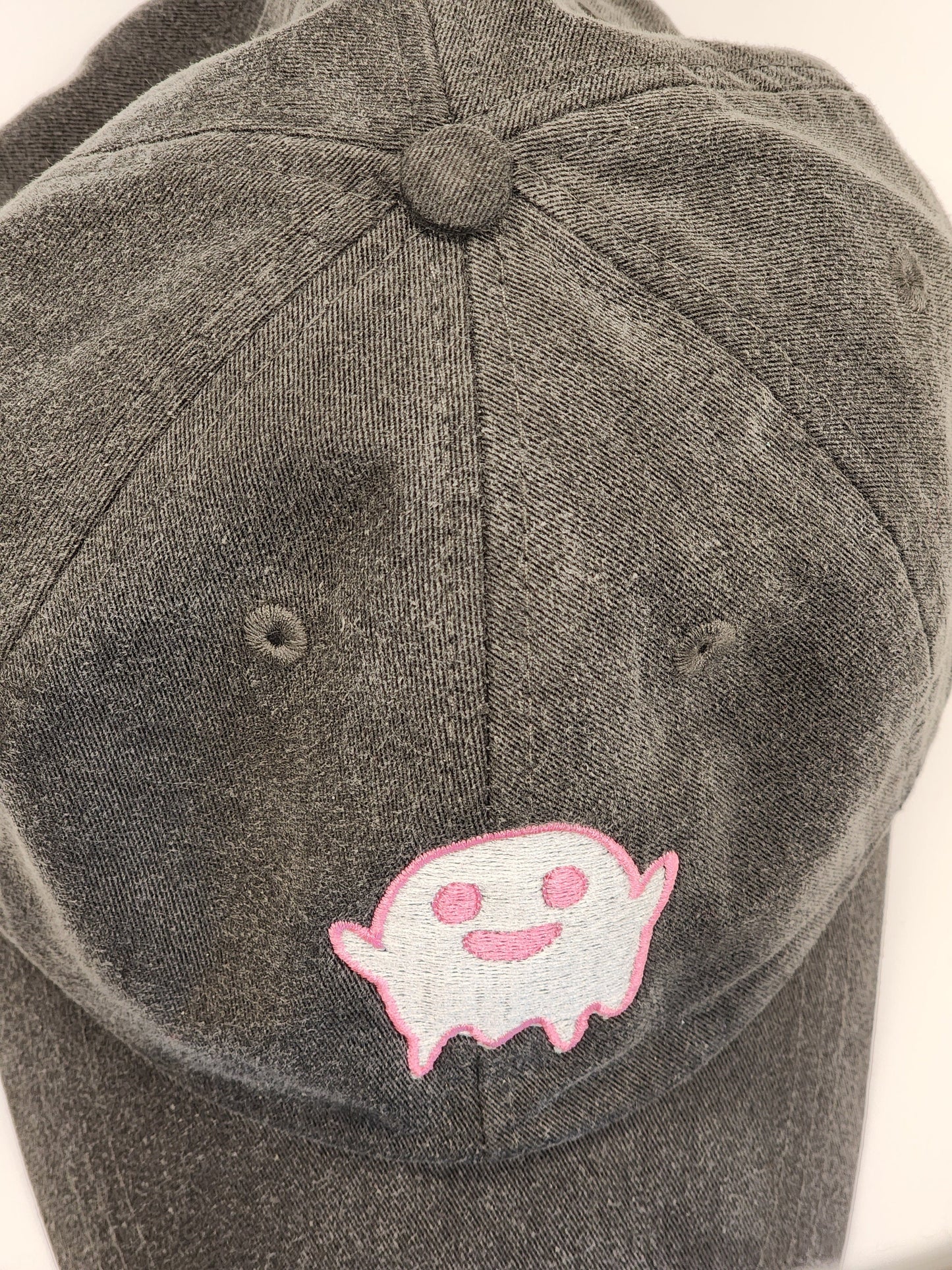 Embroidered Spooky Ghost Baseball Cap