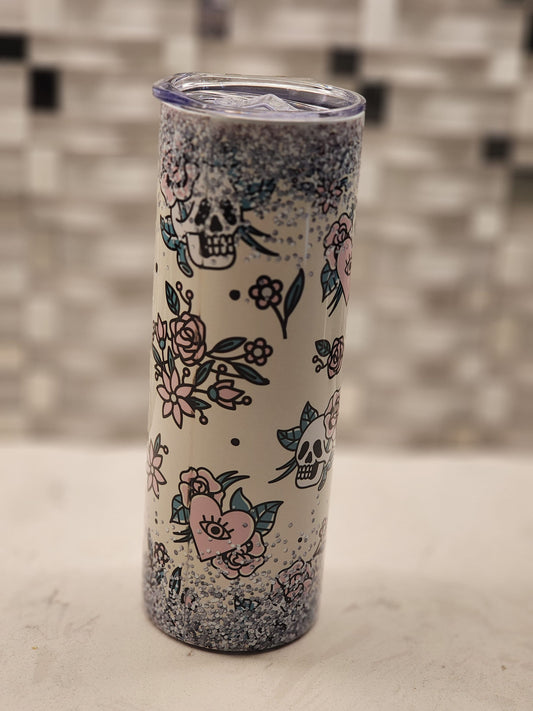 Tattoo Pinup Skull "Rhinestone" 20 oz Tumbler