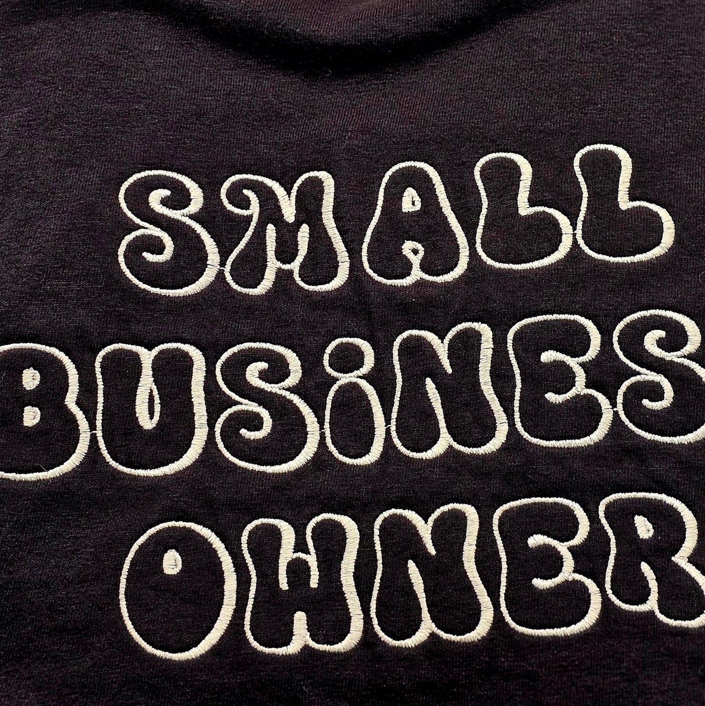 Embroidered Small Business Owner Retro Comfort Colors Tee & Crewneck