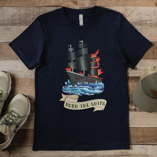 Burn the Ships KC Exclusive Wood Art Tees