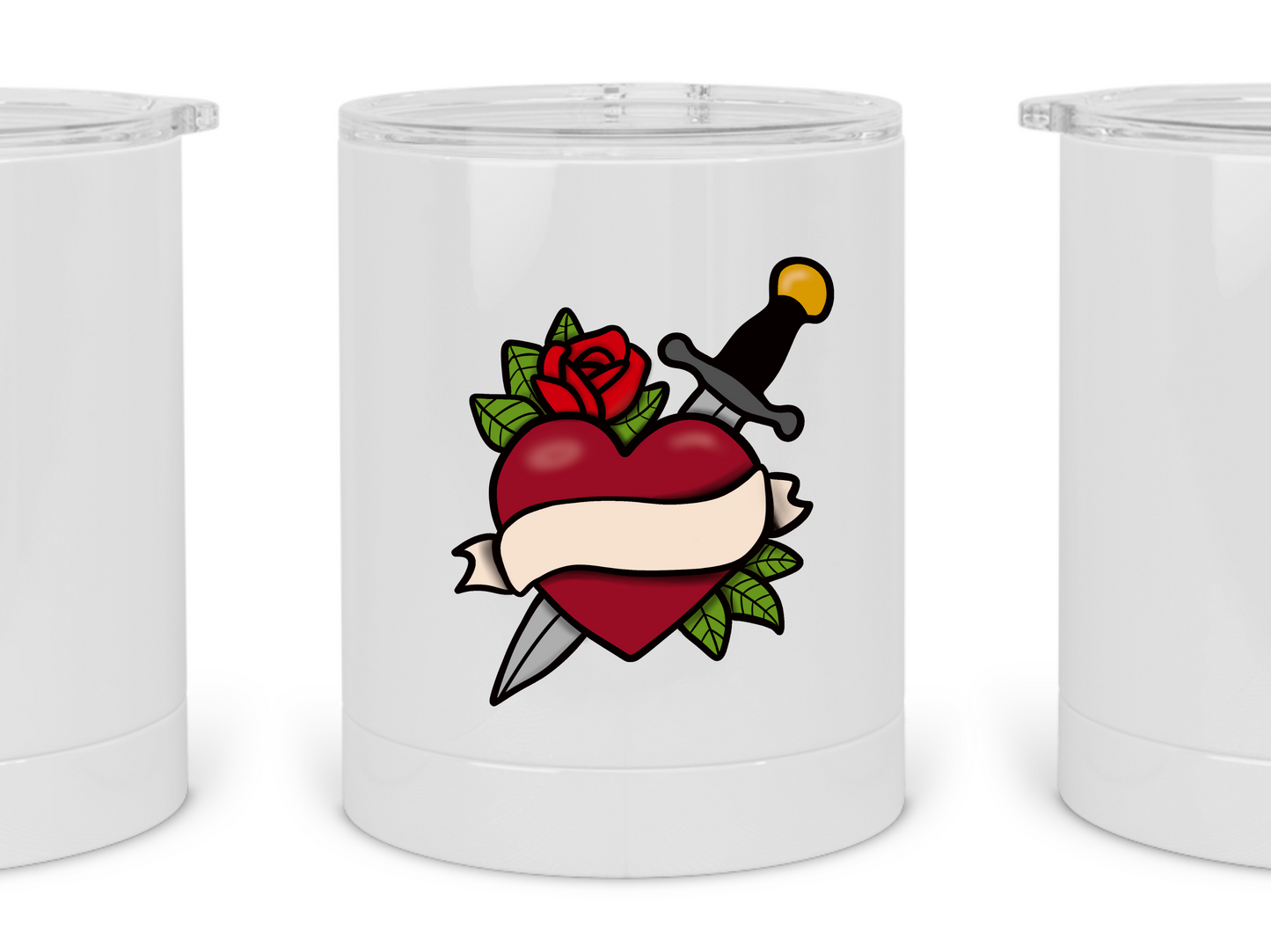 Valentine’s Day Rad Trad Tattoo Personalized Drinkware