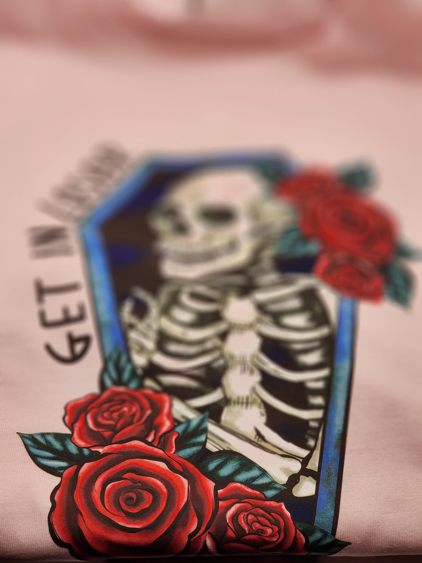 Get in Loser Gothic Coffin Skull Shirt, Alternative Retro Clothing, Pinup Rockabilly Lover Shirt, Psychedelic Bloom Shirt, Colorful Clothing