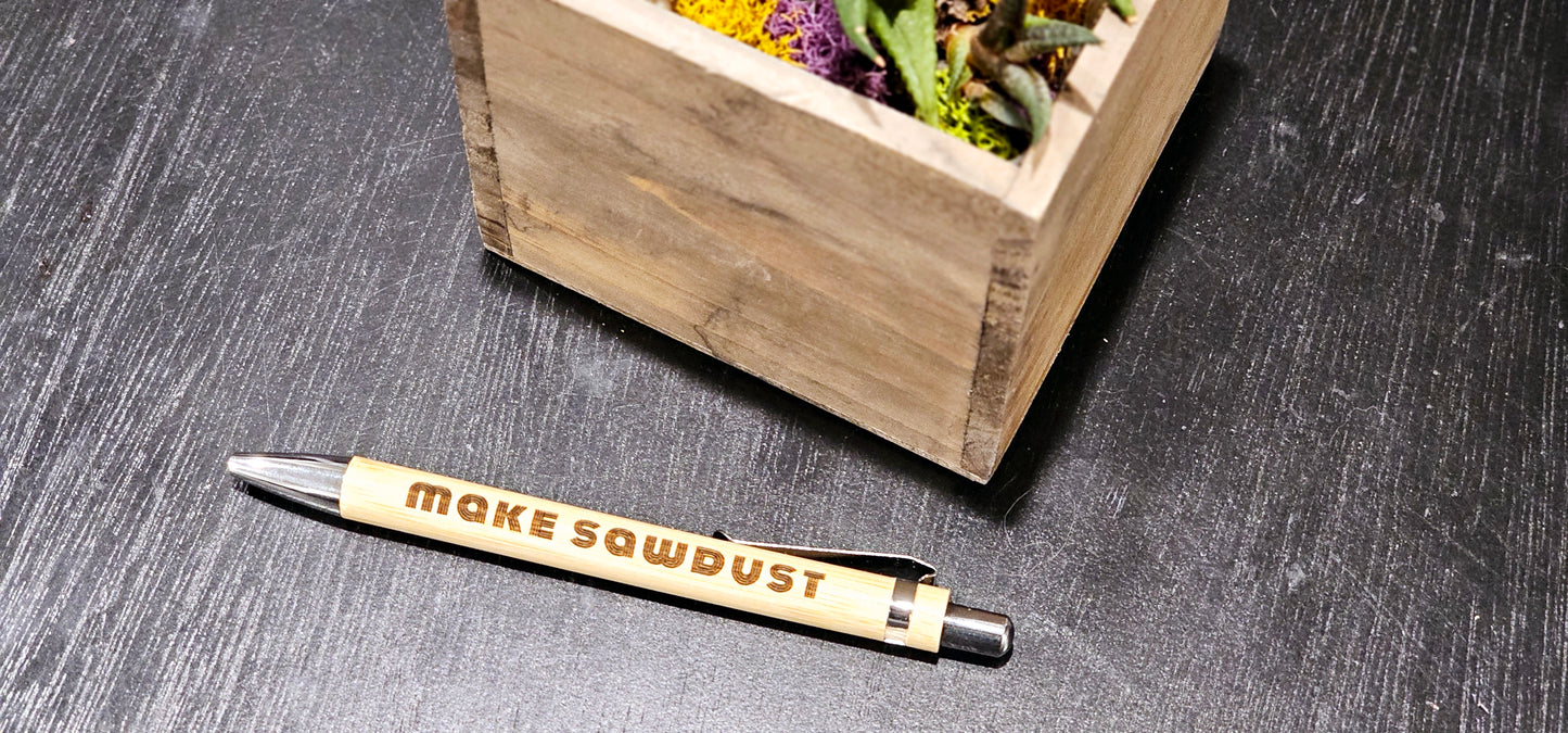 Make Sawdust Woodworking Engraved Bamboo Pen