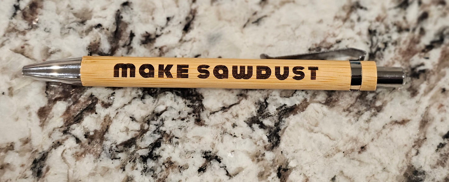 Make Sawdust Woodworking Engraved Bamboo Pen