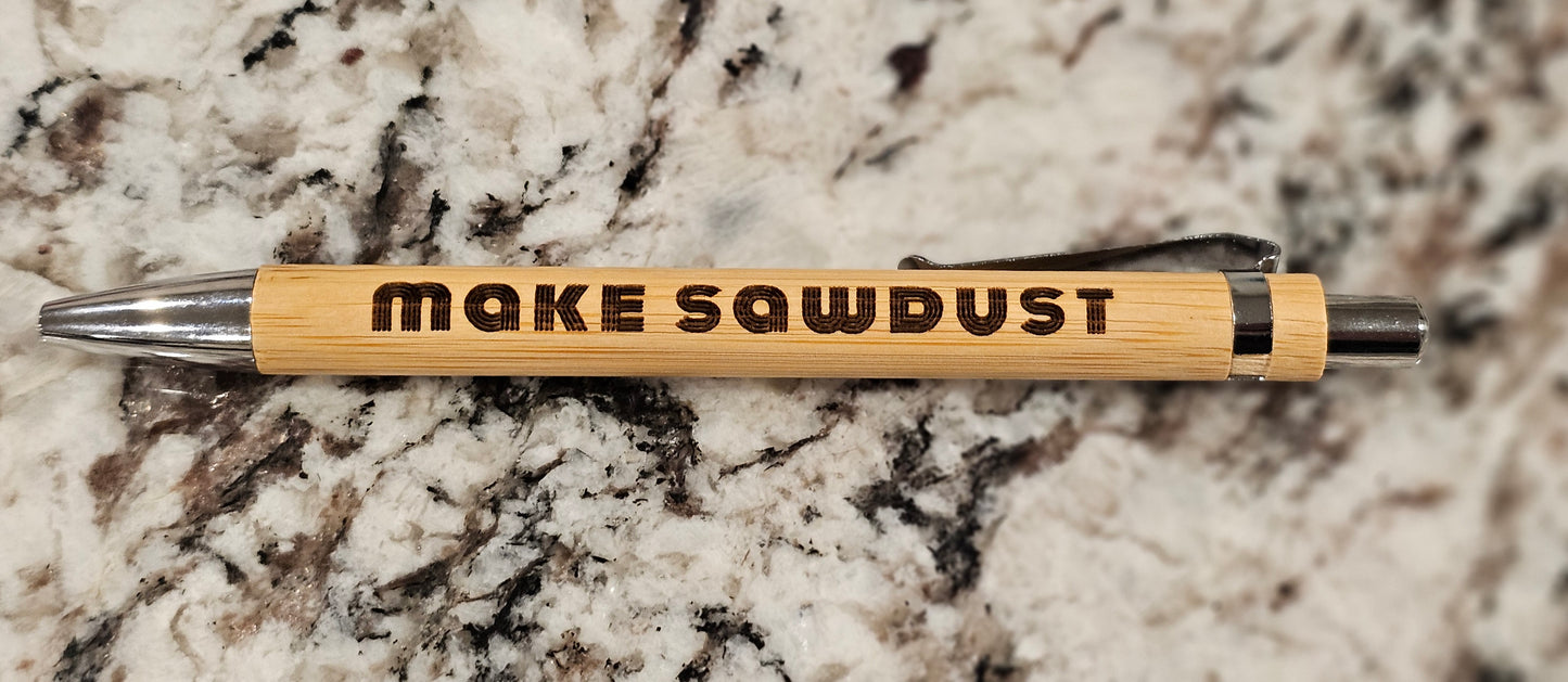 Make Sawdust Woodworking Engraved Bamboo Pen