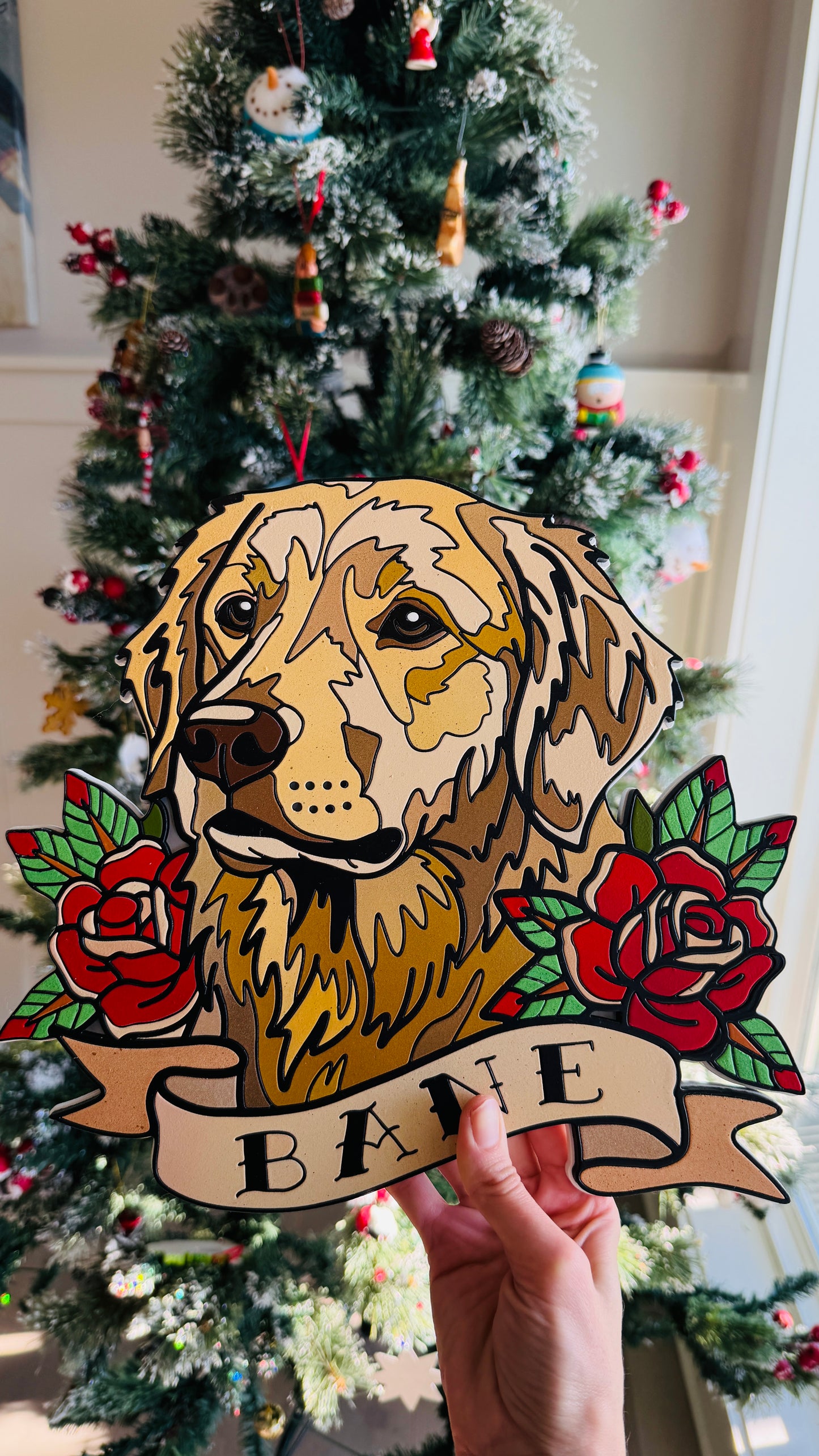 Custom Trad Tattoo Style Pet Portrait