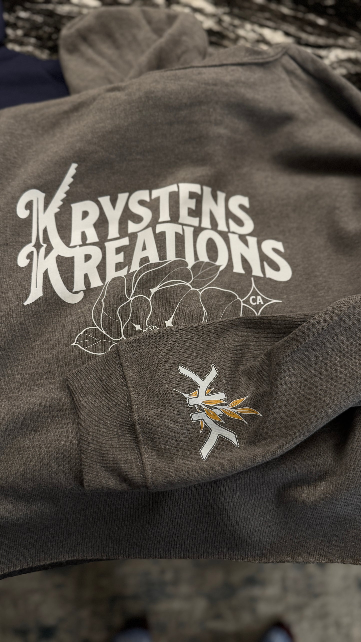 Krystens Kreations Branded Crop Fleece Hoodie