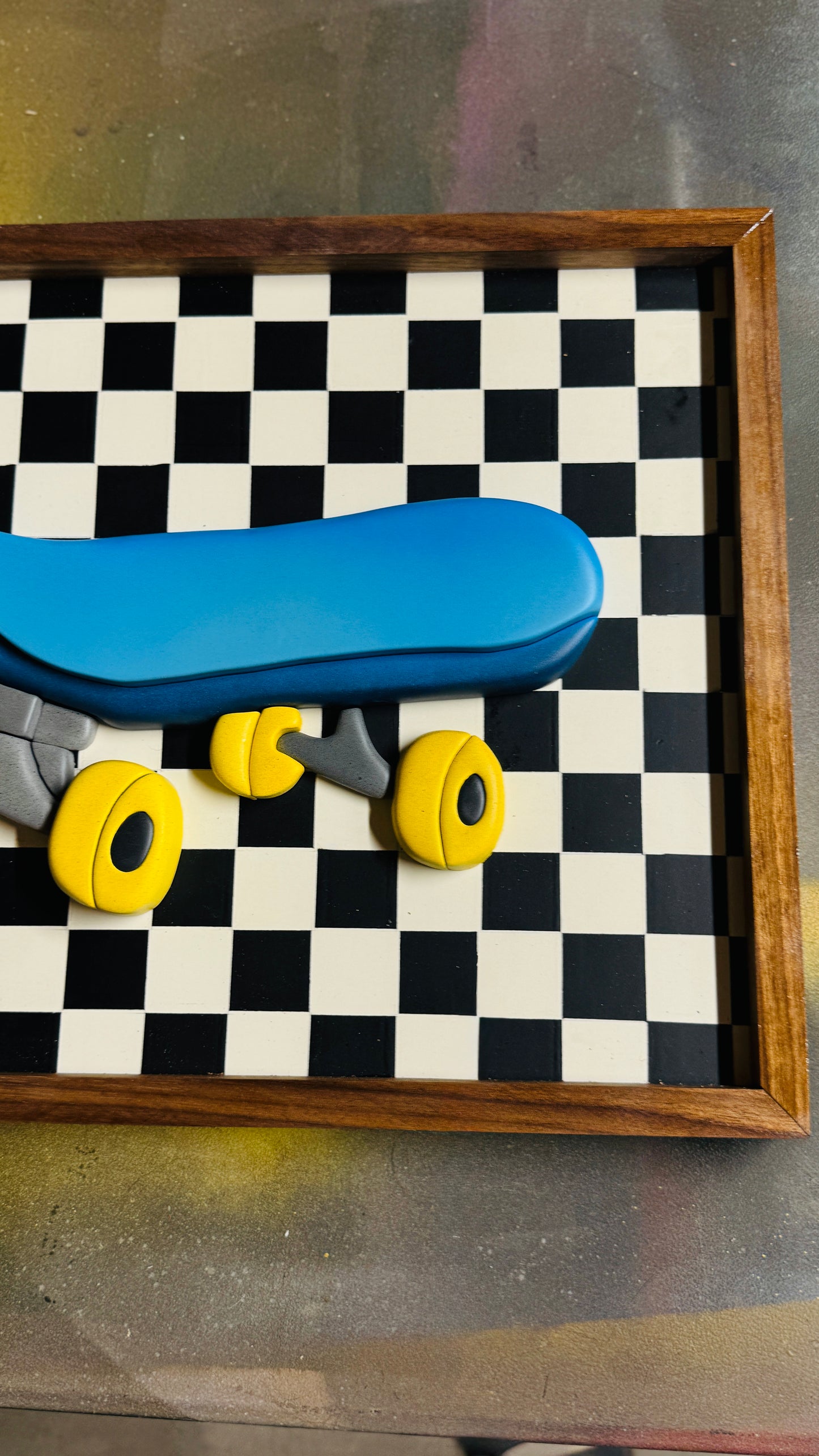 Nostalgia Checkered Skateboard