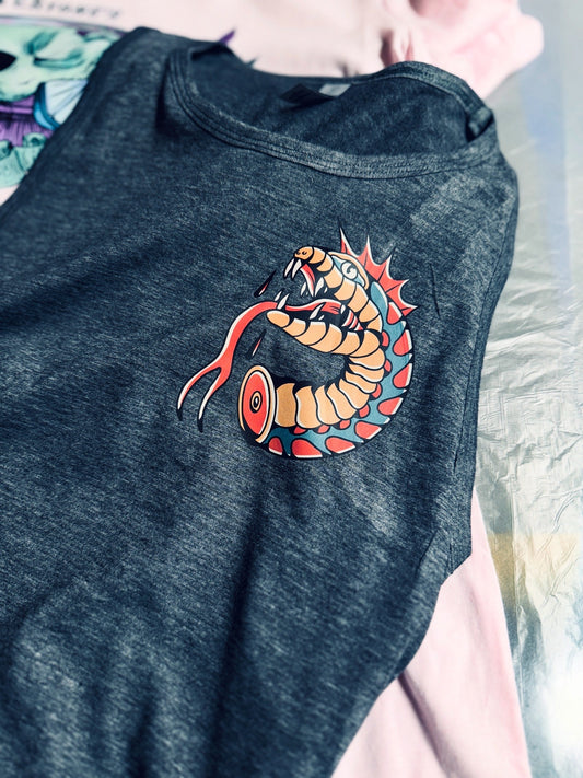 Snake Head Trad Tattoo Tee/Crop