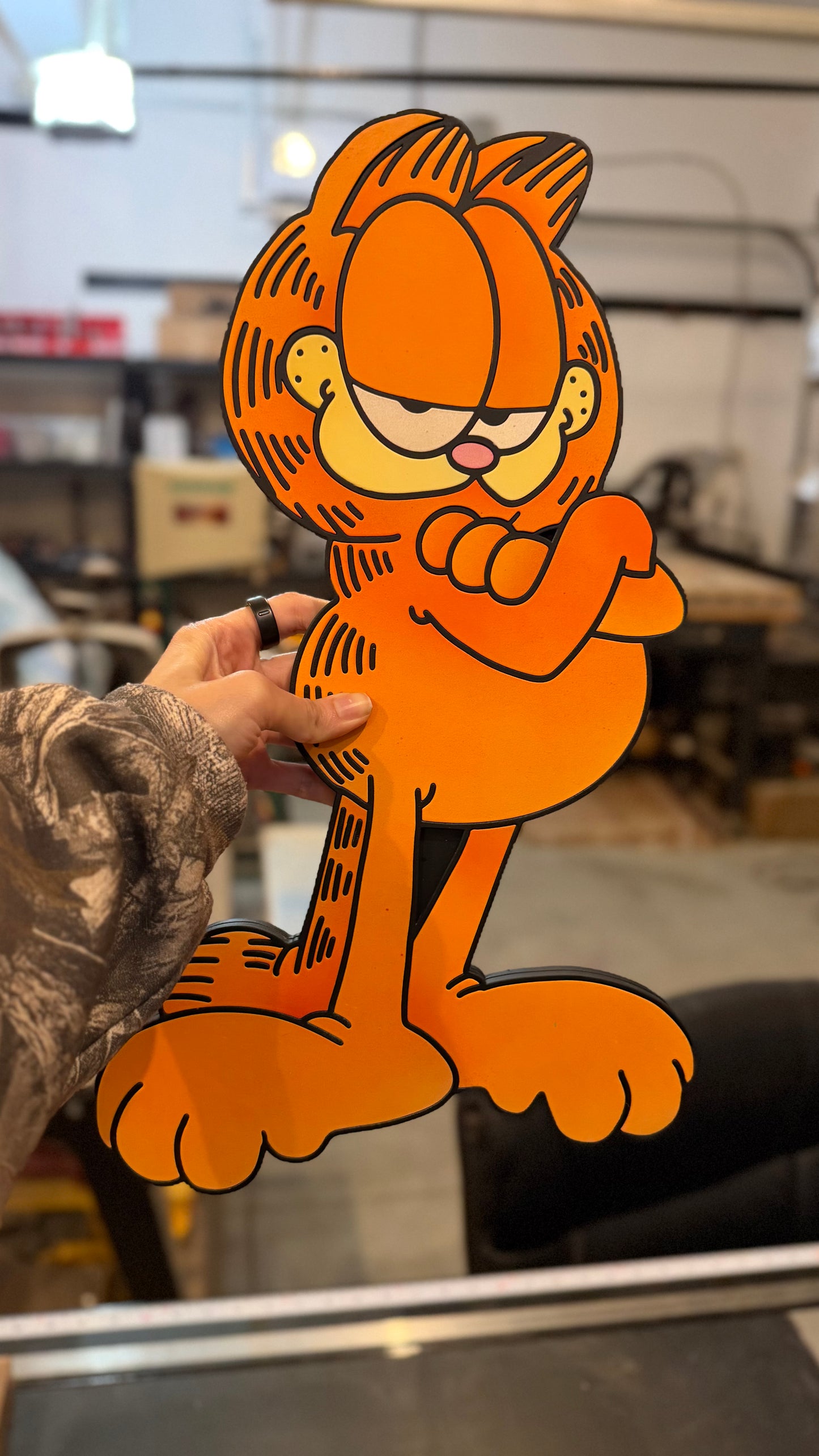 The Goofy Tabby Cat standalone wall decor