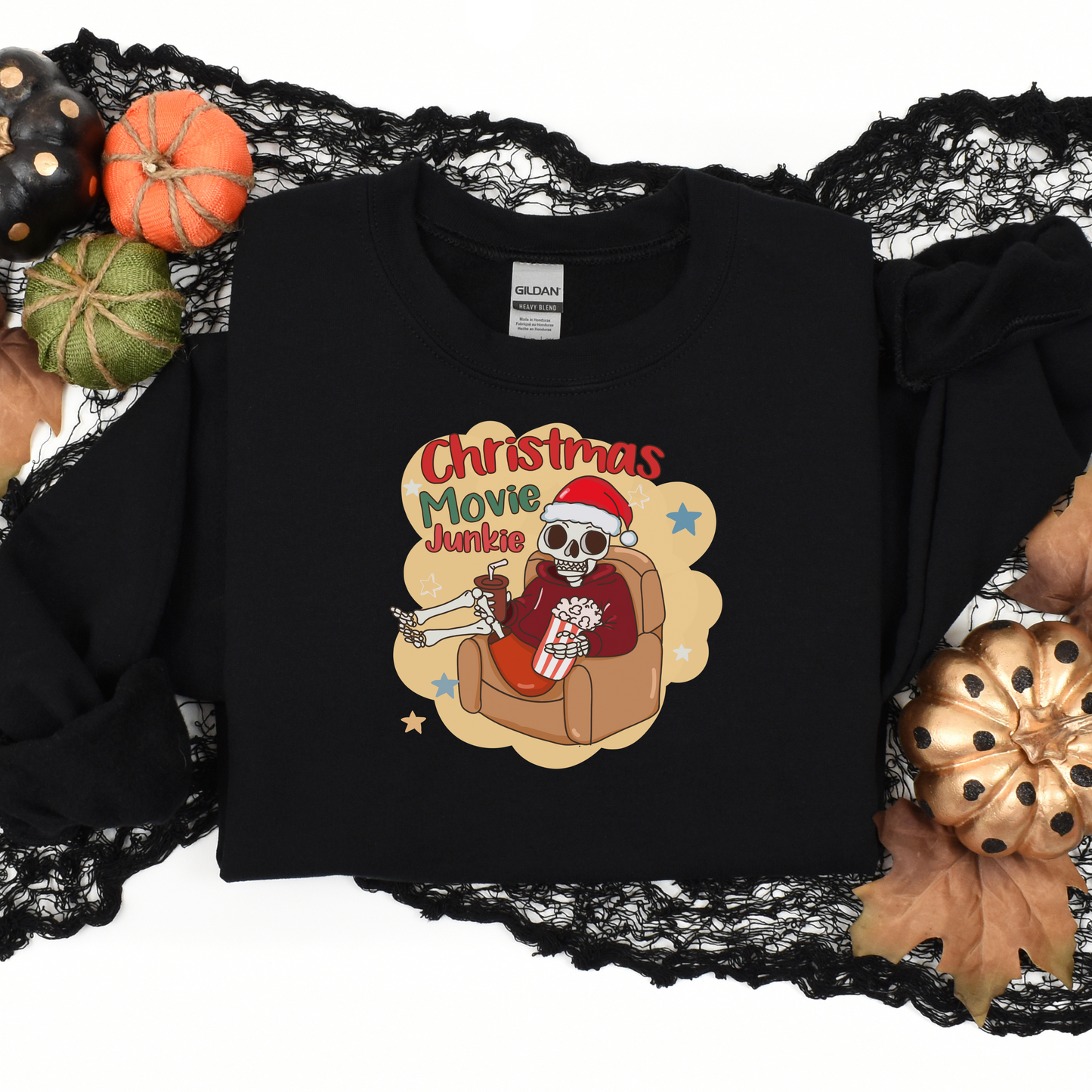 Christmas Movie Junkie - Crewneck Sweater & Tee Options Available