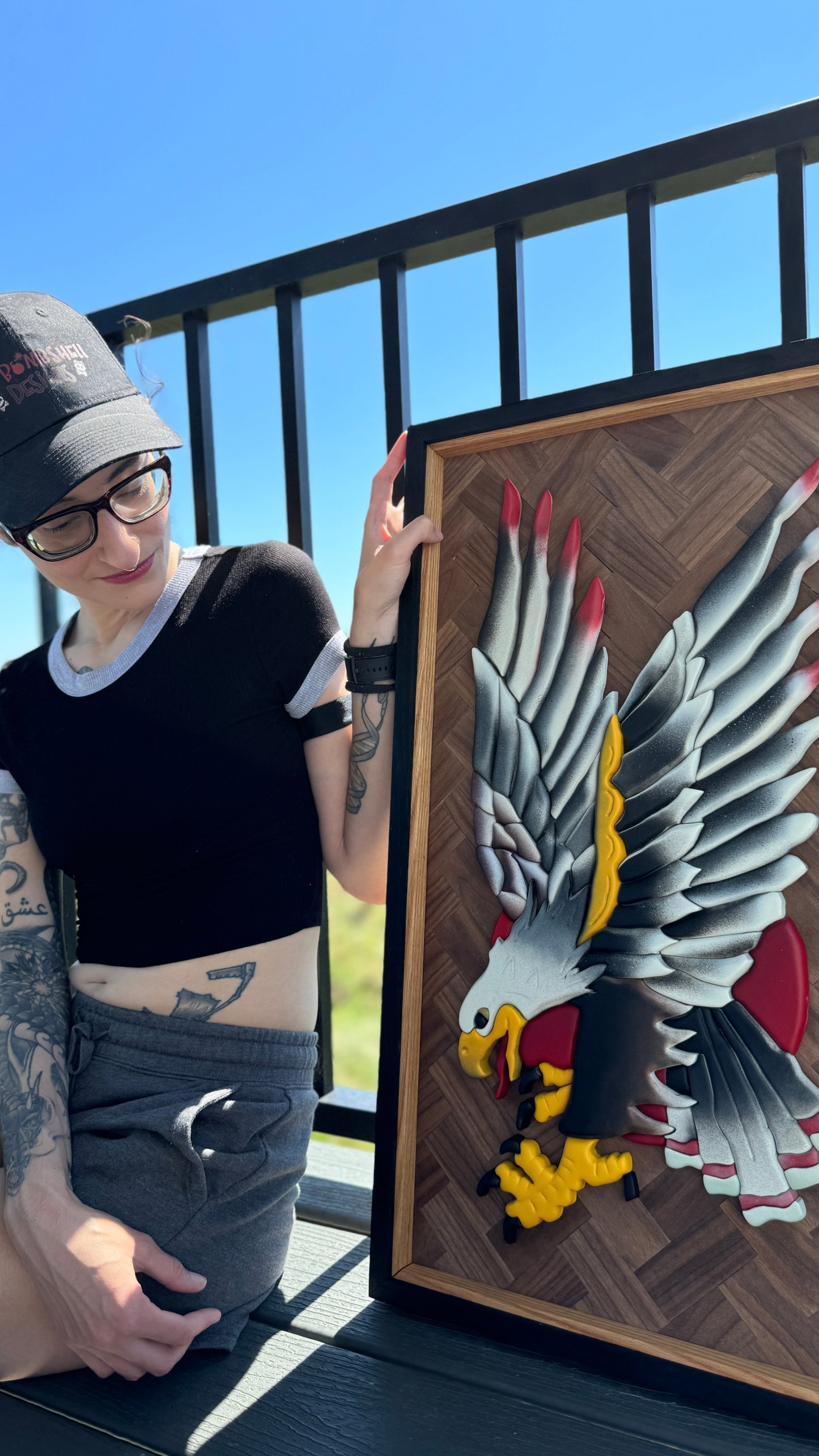 The Eagle Traditional Tattoo Inspired Scroll Saw Decor