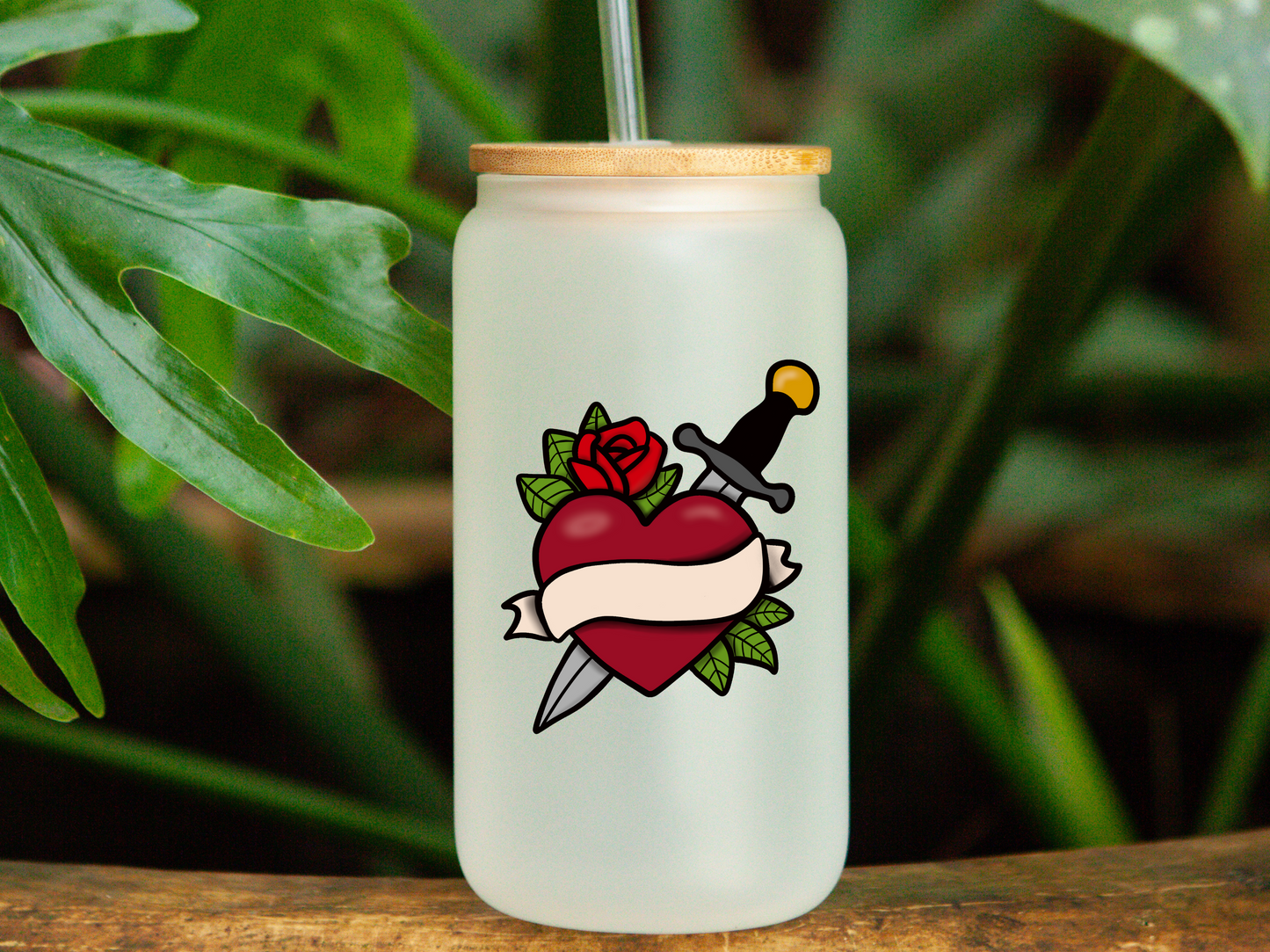 Valentine’s Day Rad Trad Tattoo Personalized Drinkware