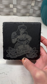 Not Your Punching Bag KCBD tattoo coaster
