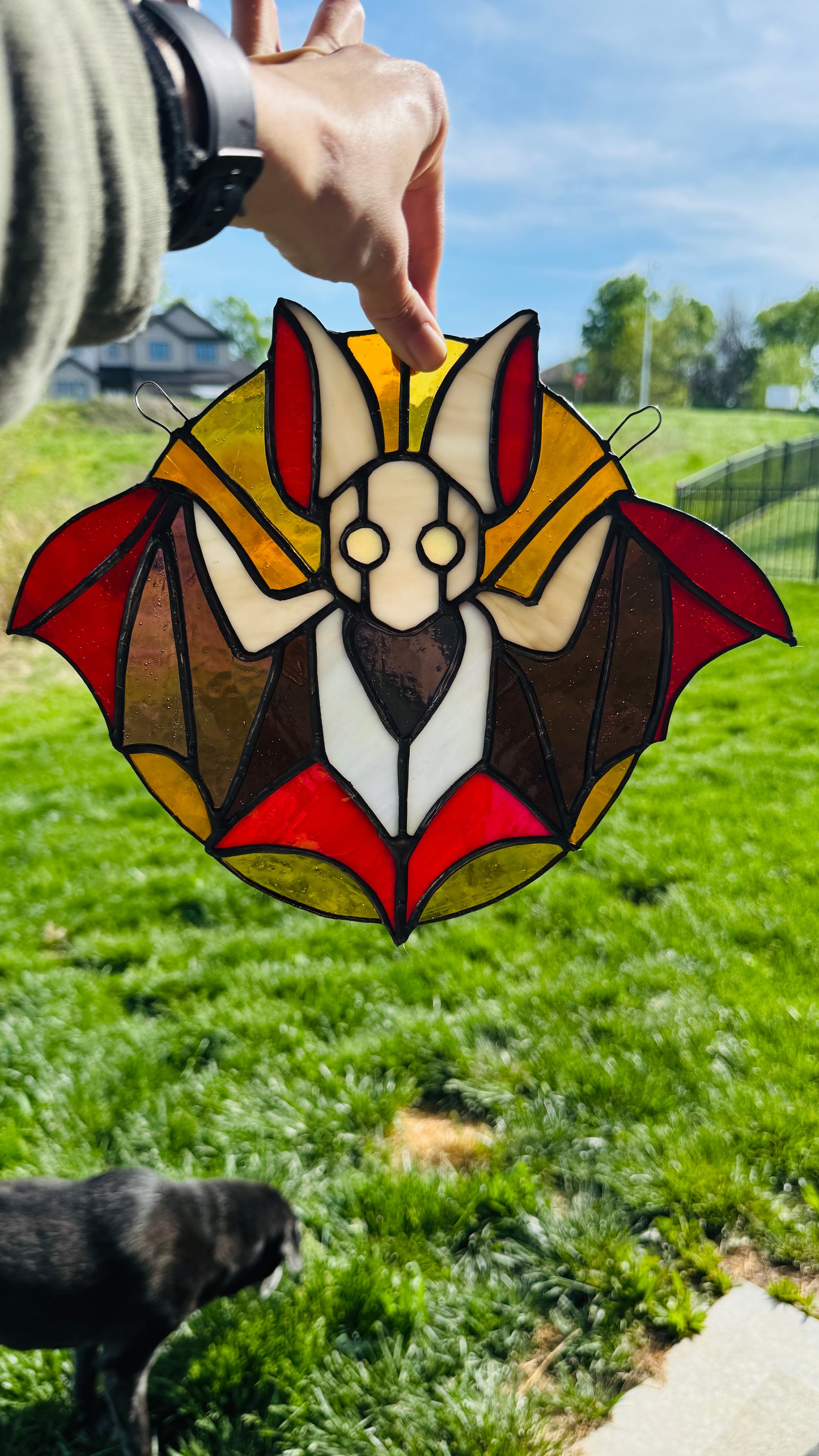 Bat Stained Glass Handmade Raffle Entry (US and Canada Only)