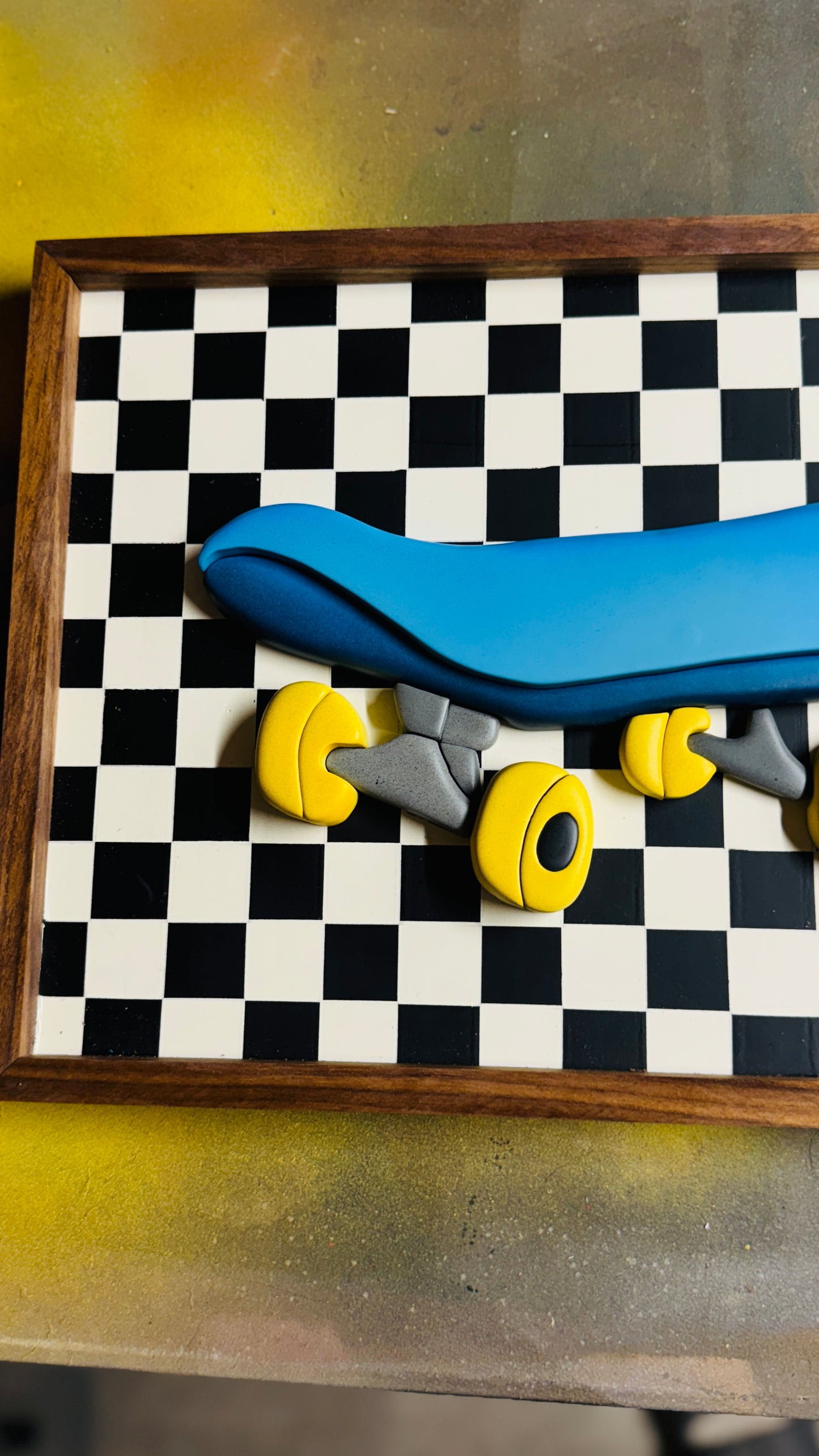 Nostalgia Checkered Skateboard