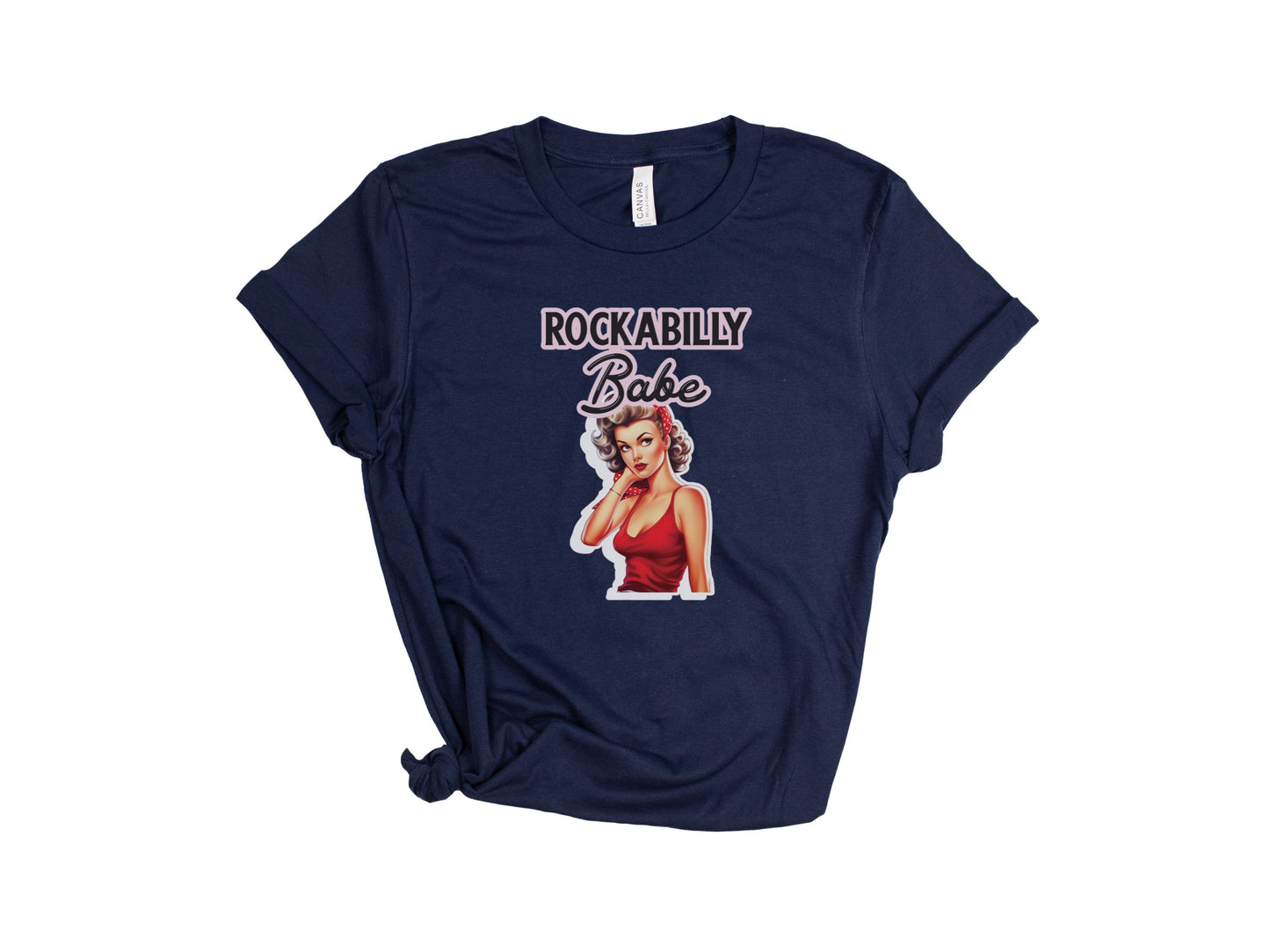 Rockabilly Babe Pinup Shirt, Pinup Clothing, Retro Aesthetic, 1950s Shirt, Bombshell shirt, Tattooed Mama Gift, Rockabilly Vintage Style Clothing, Horror Tee