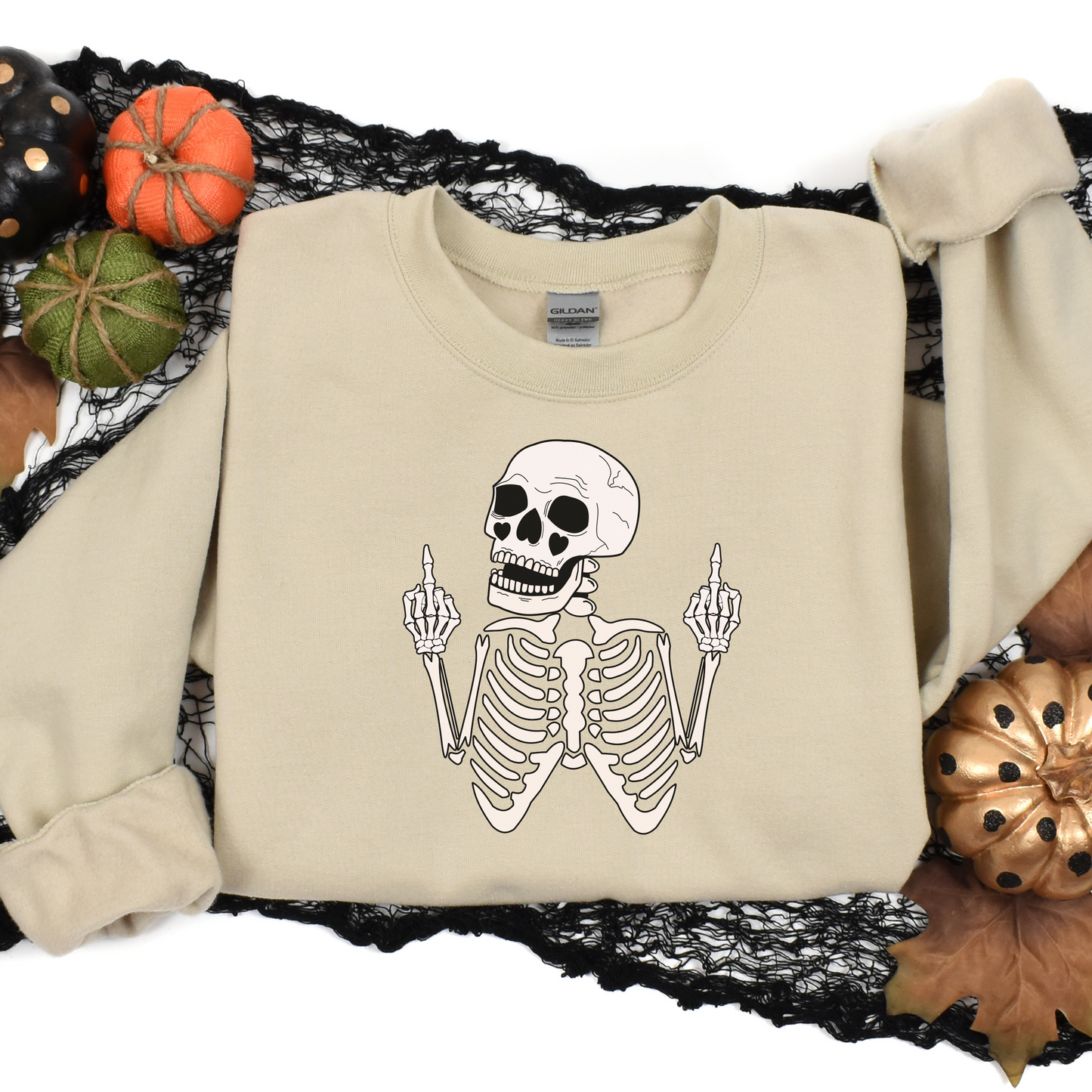 Skeleton Hands Middle finger Shirt, Gothic Skull Tee