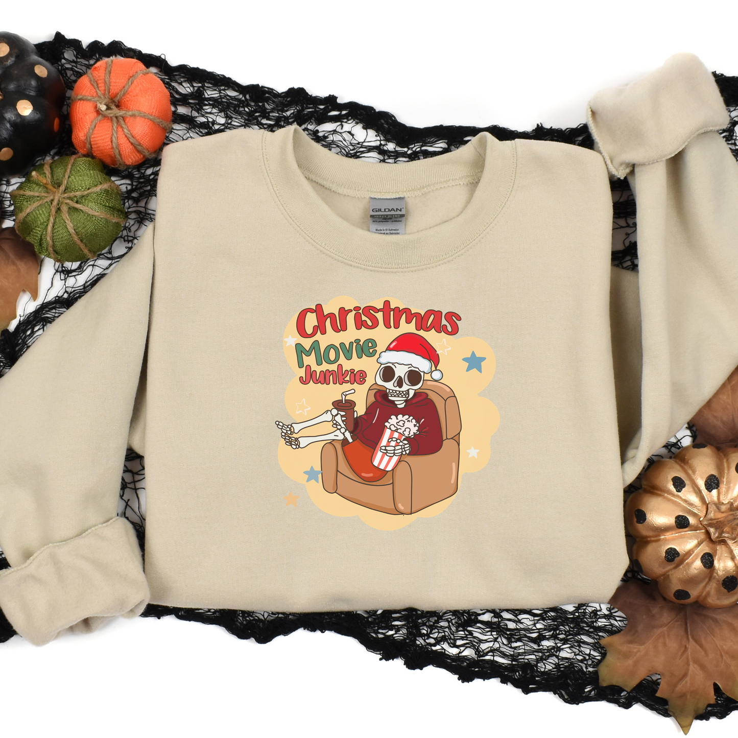 Christmas Movie Junkie - Crewneck Sweater & Tee Options Available