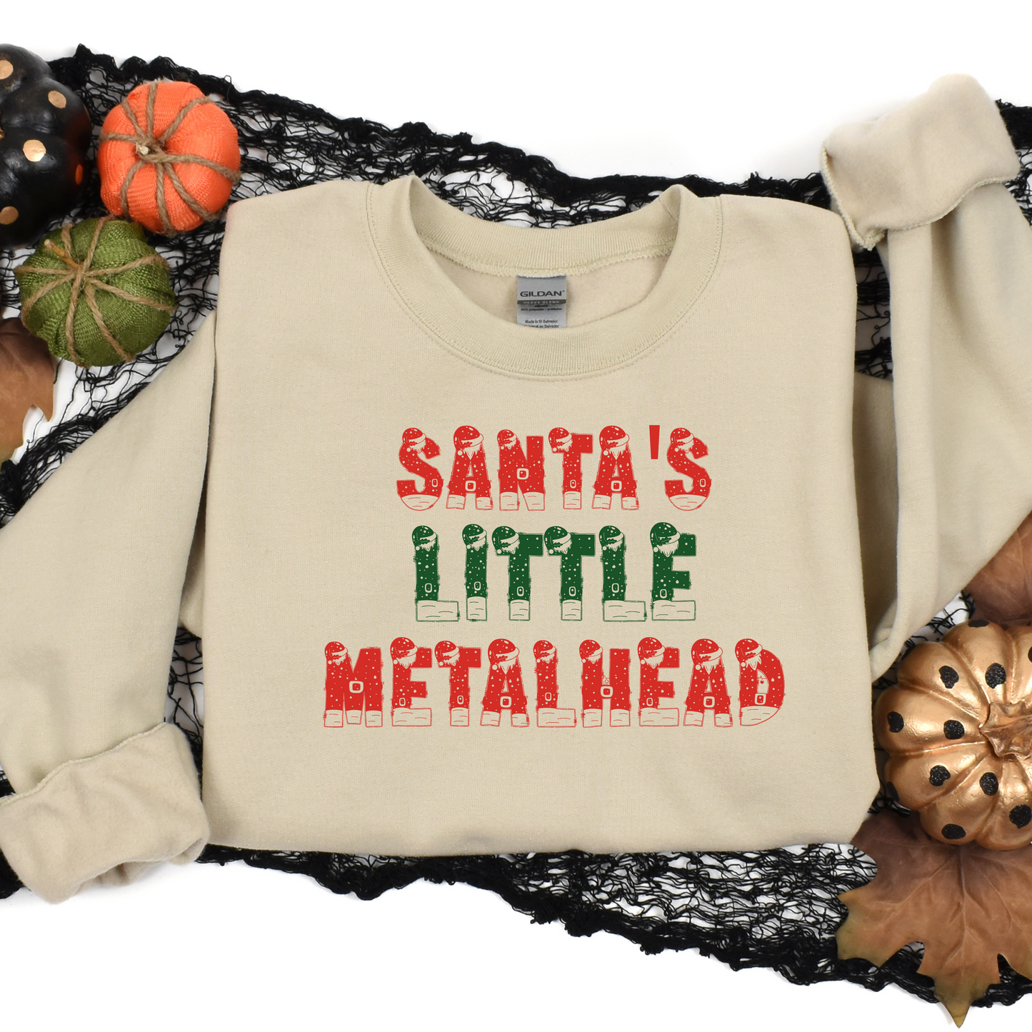 Santa's Little Metalhead Shirt, Unisex Sweater - Toddler Option Available