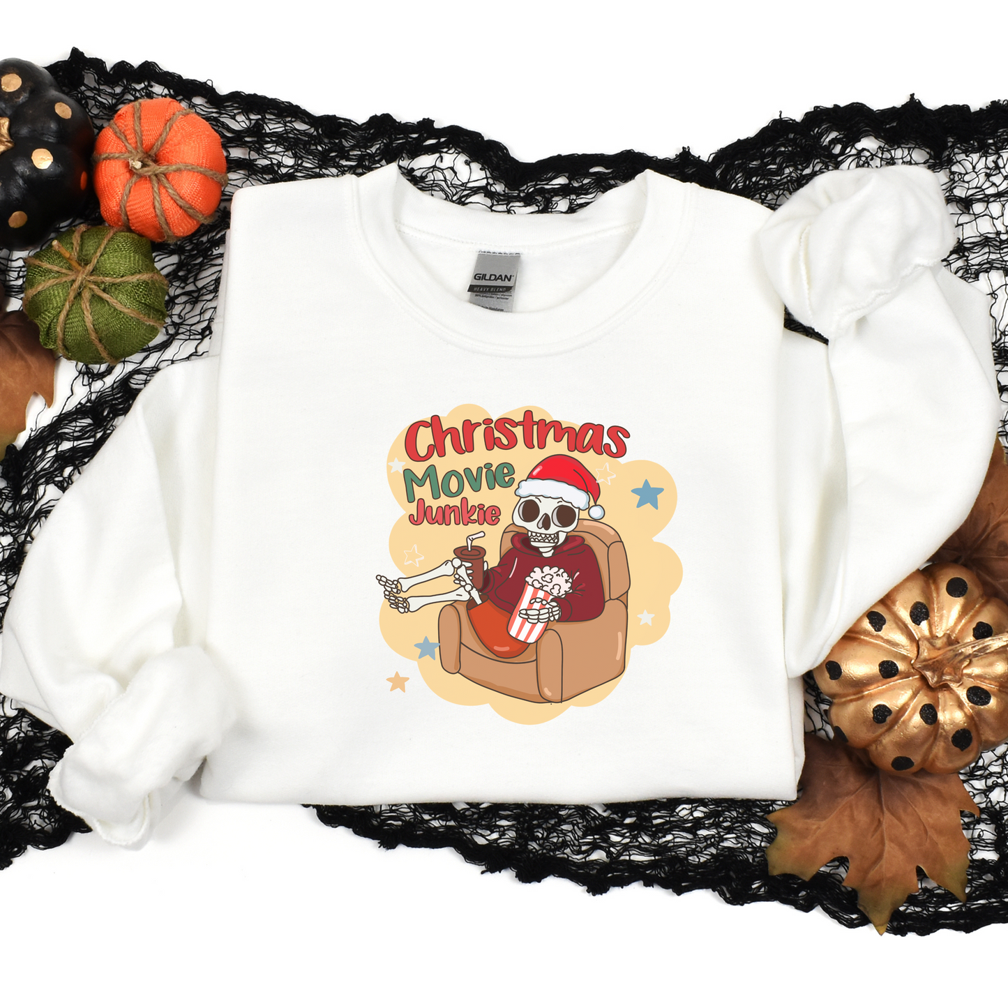 Christmas Movie Junkie - Crewneck Sweater & Tee Options Available