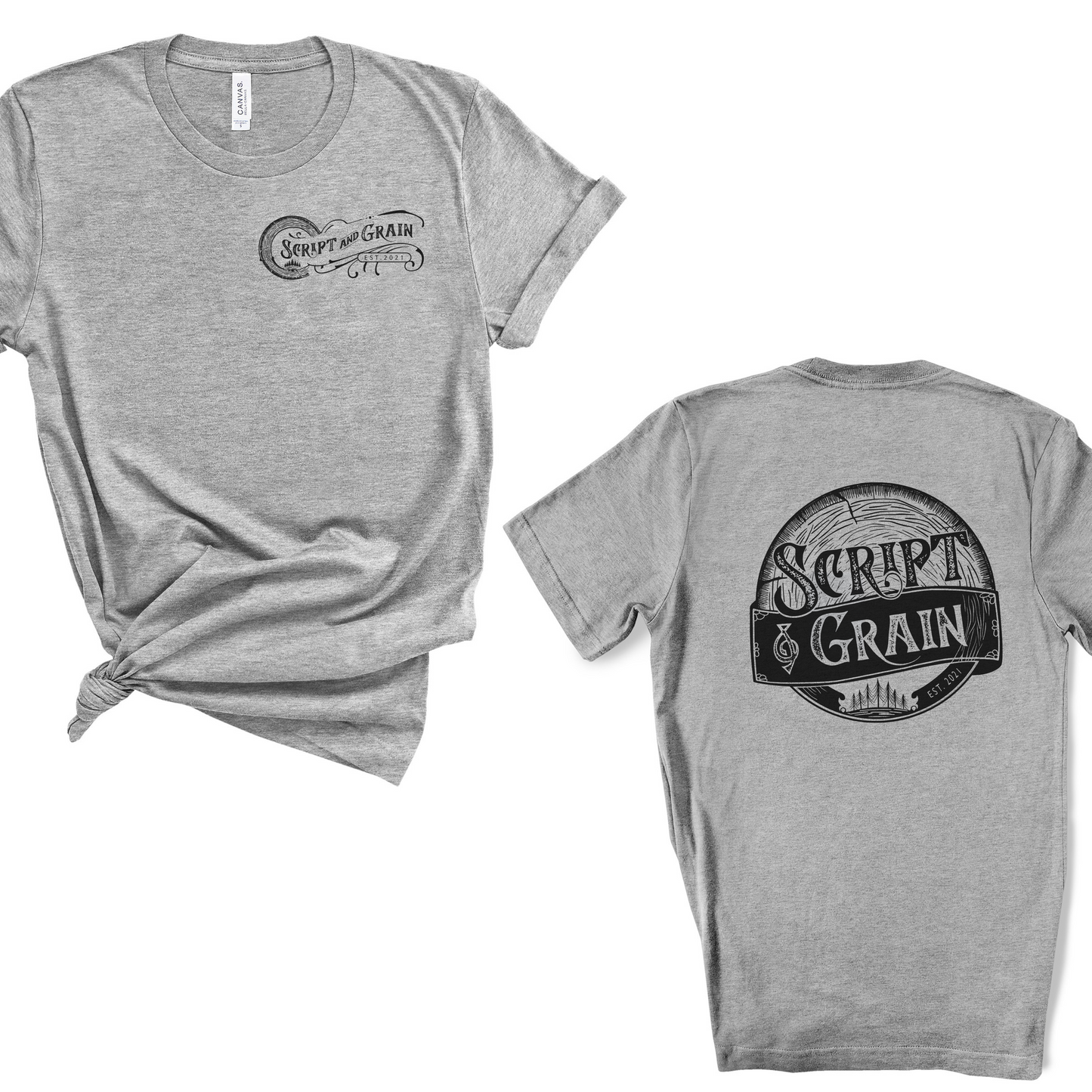 Script & Grain Collab - Badge/Banner Logo Official Merch & Tees