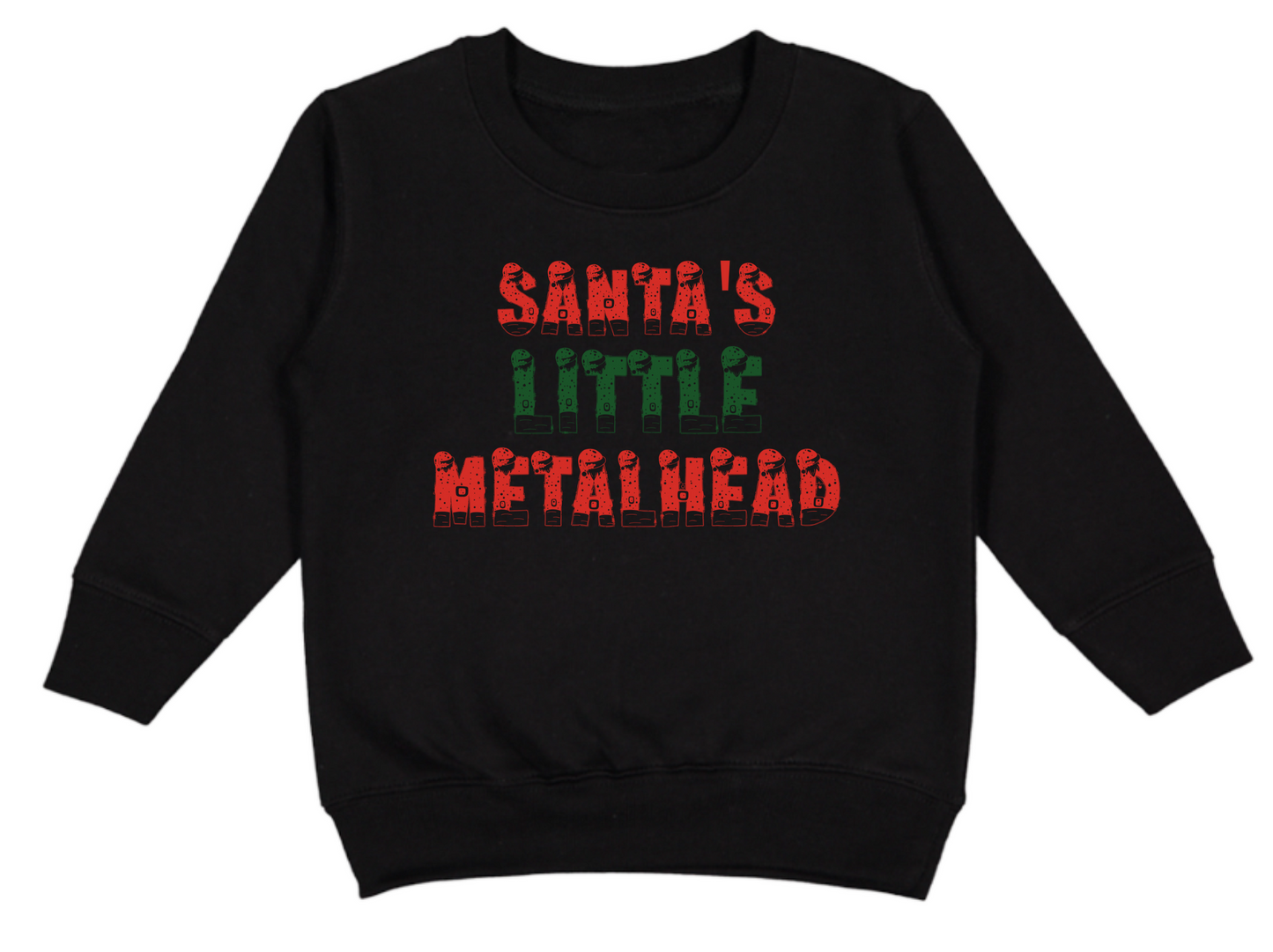 Santa's Little Metalhead Shirt, Unisex Sweater - Toddler Option Available