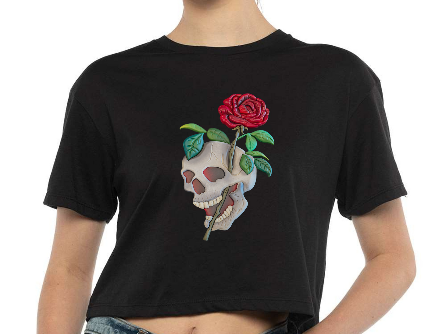 Floral Skull KCB Exclusive Handmade Wood Art Print Apparel