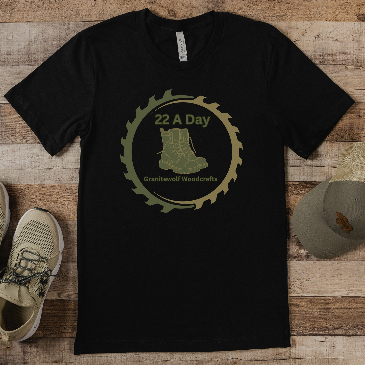 22 a Day Granitewolf Woodcrafts Official Merch & Tees, Veteran Suicide Awareness Shirt