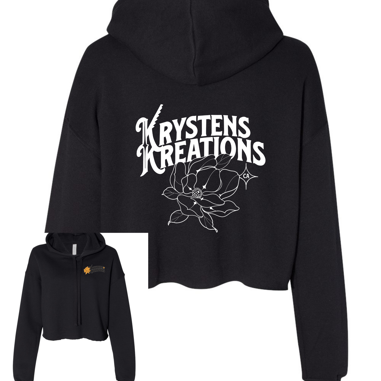 Krystens Kreations Branded Crop Fleece Hoodie